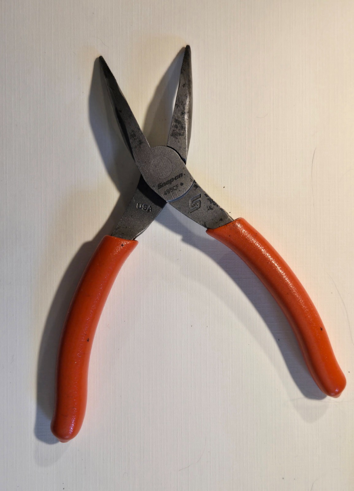 Snap On 495CF 6″ Talon Grip 35″ Bent Needle Nose Pliers, Used