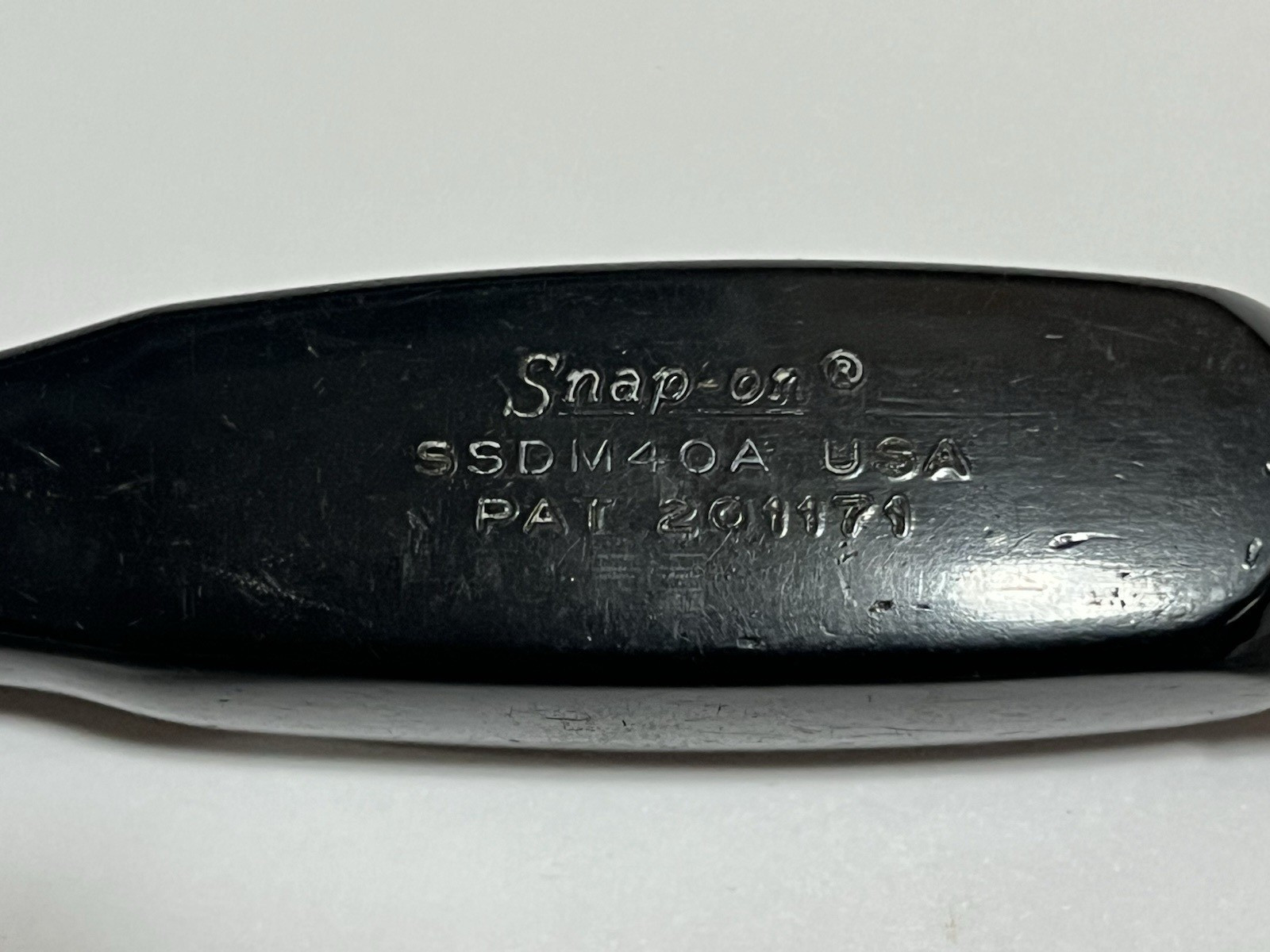 Snap On SSDM40A Magnetic Hex Bit Screwdriver Vintage Black Hard Plastic Handle