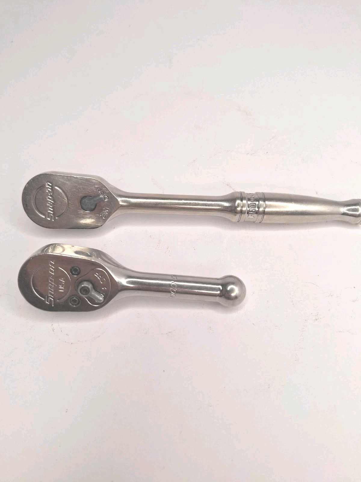 PAIR OF Snap-On 3/8″ RATCHETS STANDARD F80 AND STUBBY PFK830 (C4)