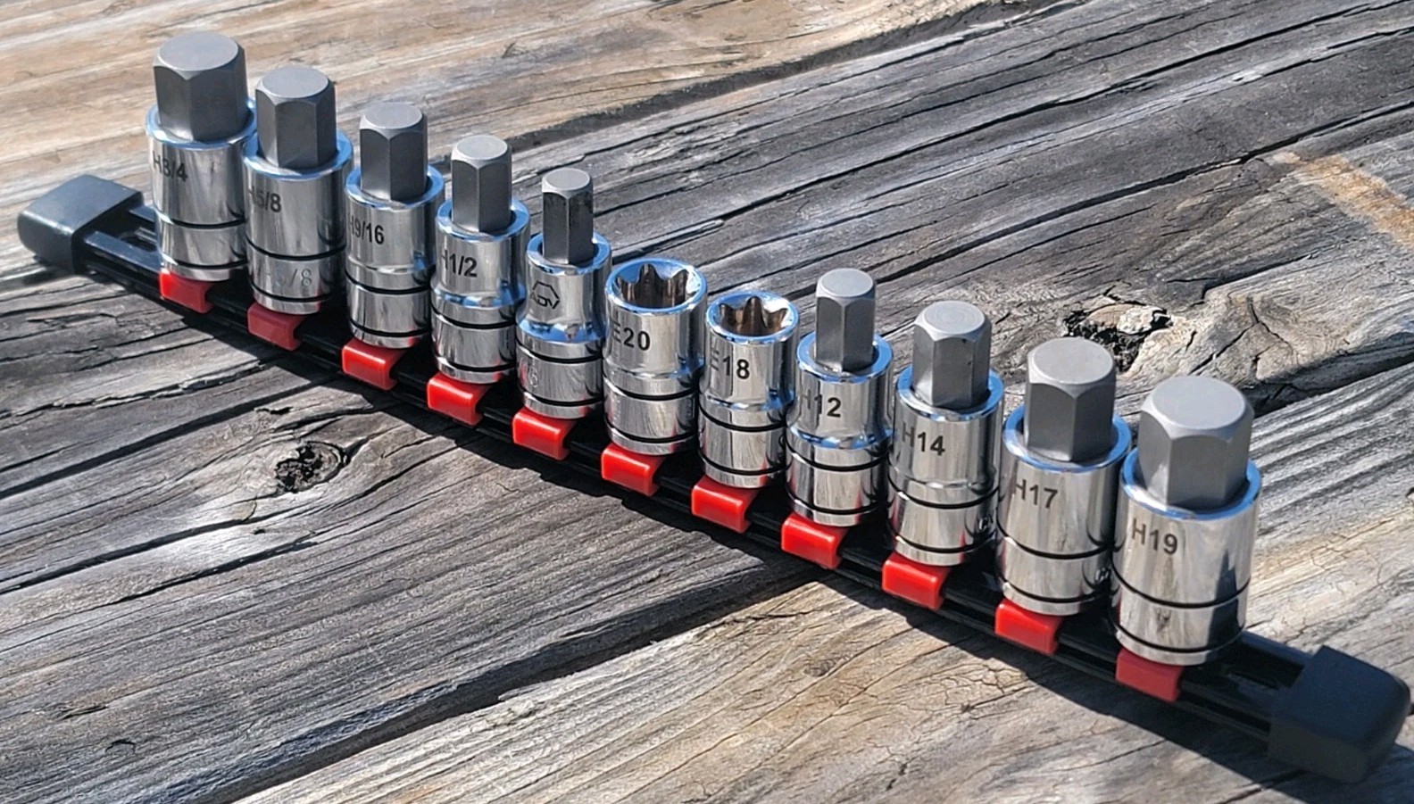Matco Tools ADV Hex Bit Socket Set 11 pc 1/2″ Drive CXY19MV w/ Rail