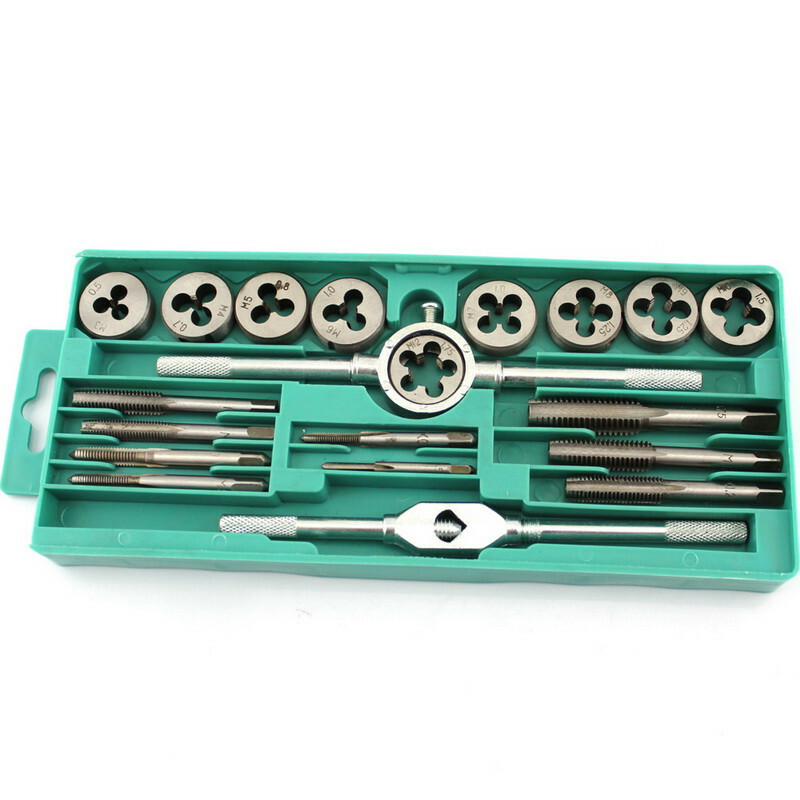 Car Screw Dies Hand Tool Plugs Metal Screw Thread Repair Taps Alloy Steel 20Pcs