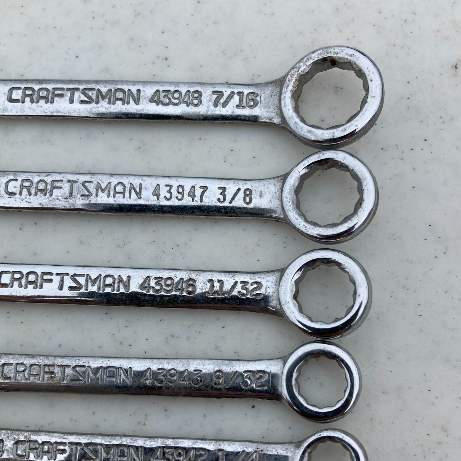 Craftsman SAE 8pc Ignition Wrench Set 13/64″ – 7/16″ 43941-43948 Vintage USA