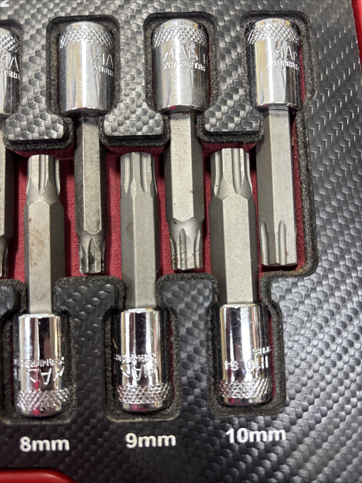 Mac Tool Sxh14rbrt 14pc Sae / Metric Hex Driver Set Rbrt Grip edge Nice!!!