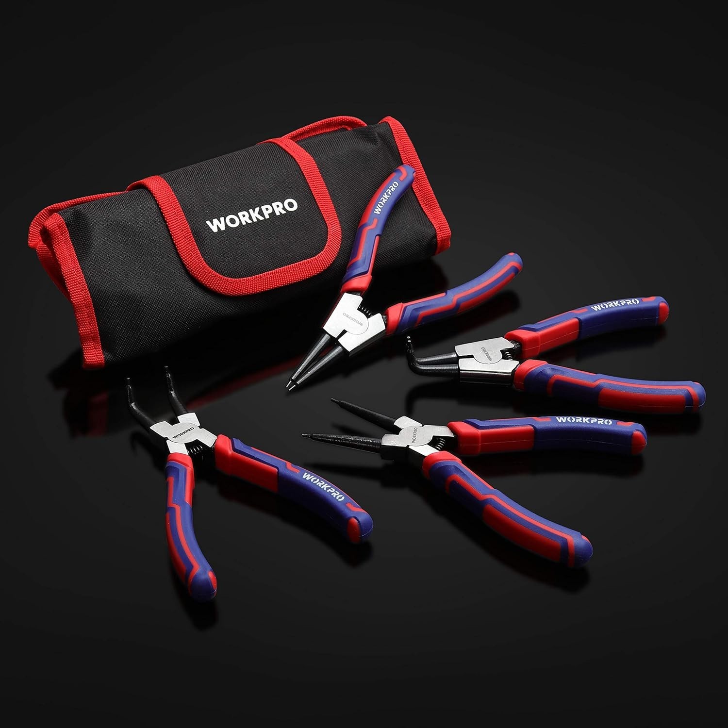 Versatile Snap Ring Pliers Set – 7-Inch Internal/External Tool Kit, 4 Pieces