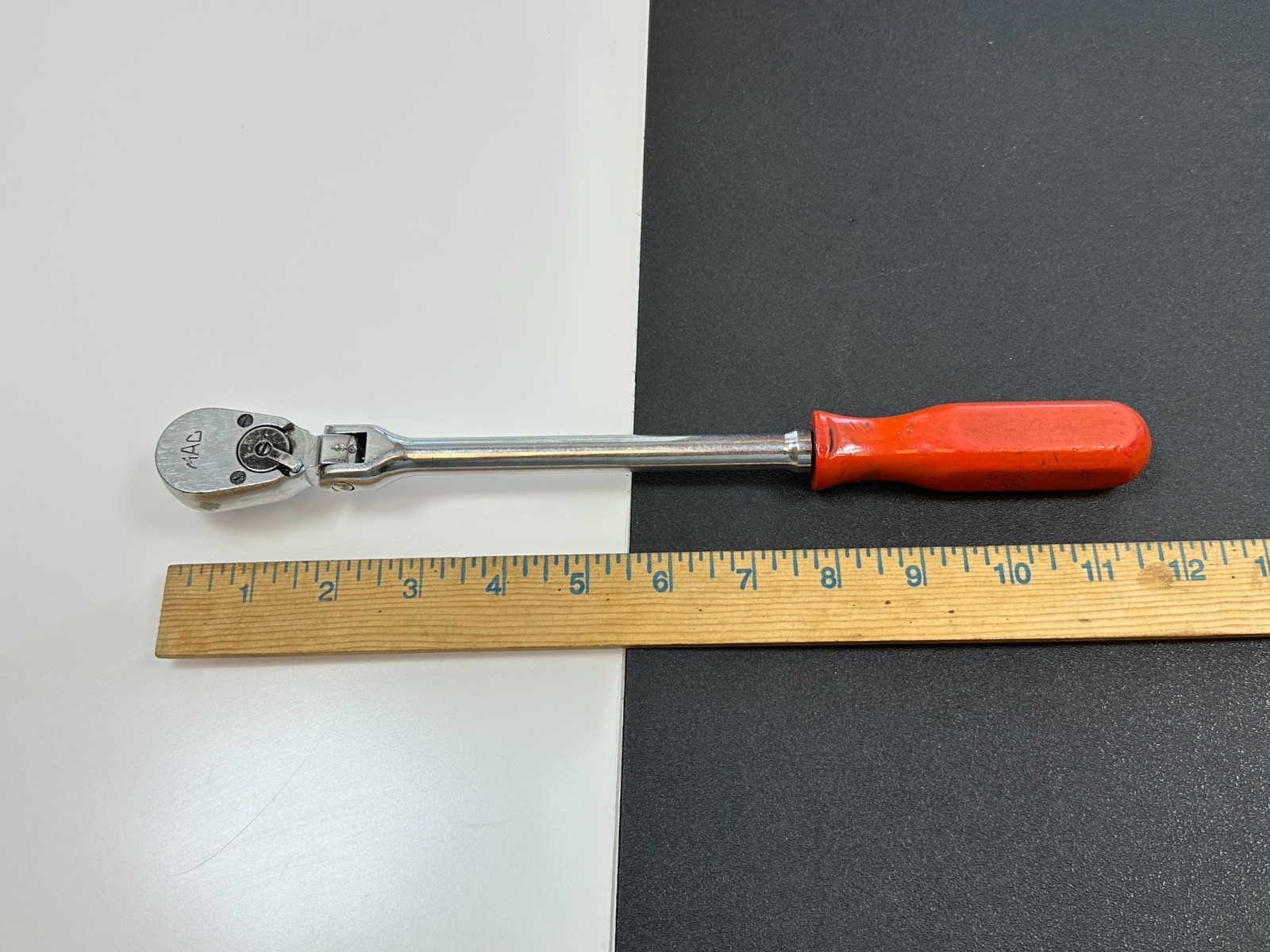 🇺🇸 MAC Tools USA XR11FPA 3/8″ Drive Red LONG Hard Handle Flex Head Ratchet