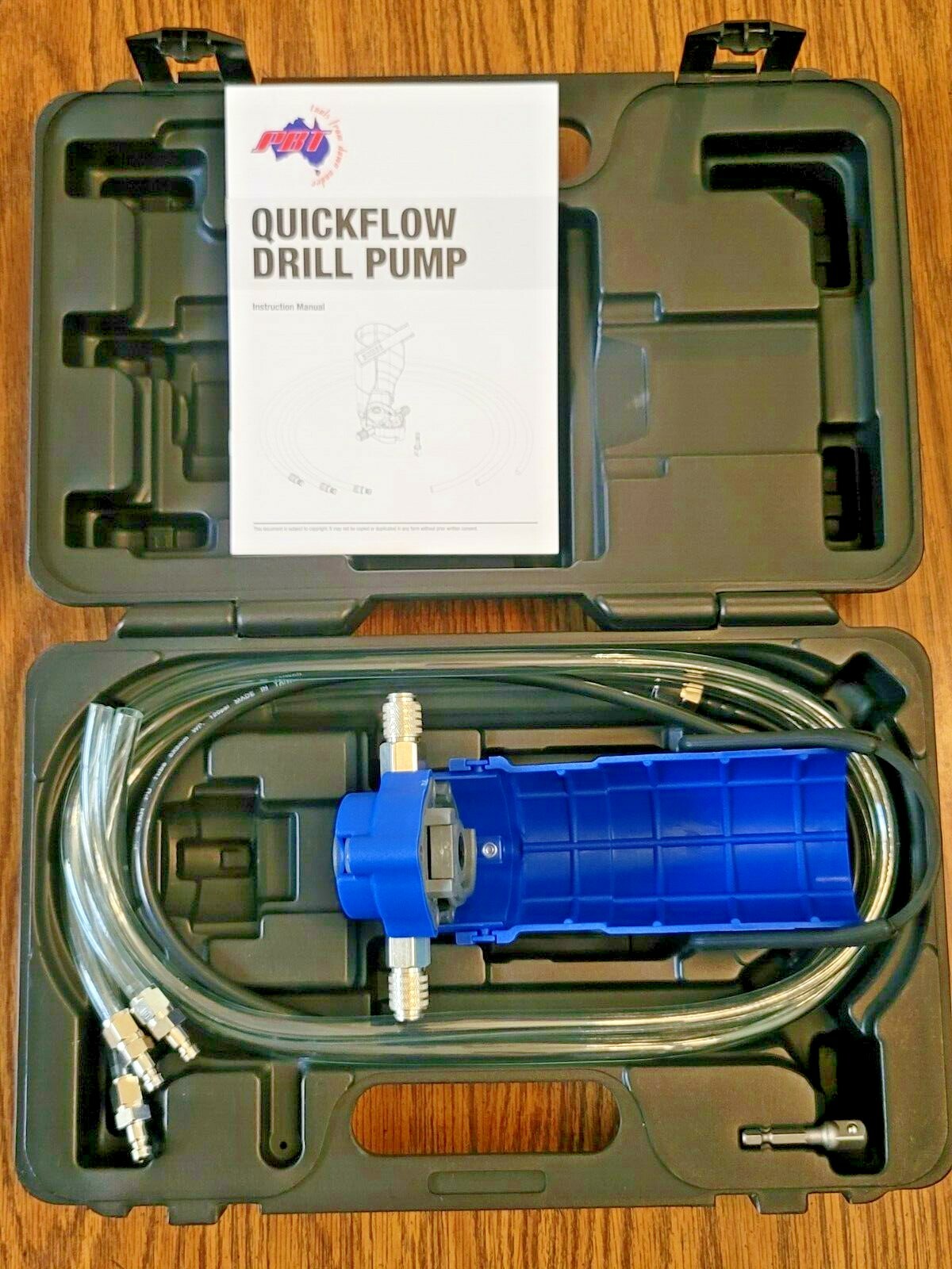 PBT Quick Flow Fluid Transfer Drill Pump Kit w/ Quick Change Hoses & Case #71196