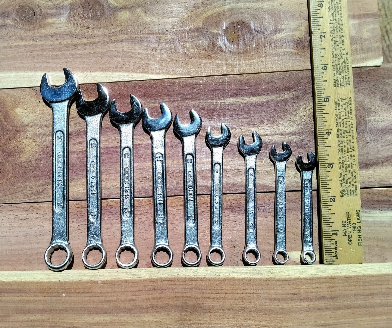 VINTAGE NOS GEDORE 6mm – 14mm METRIC COMBO 9 PIECE WRENCH SET