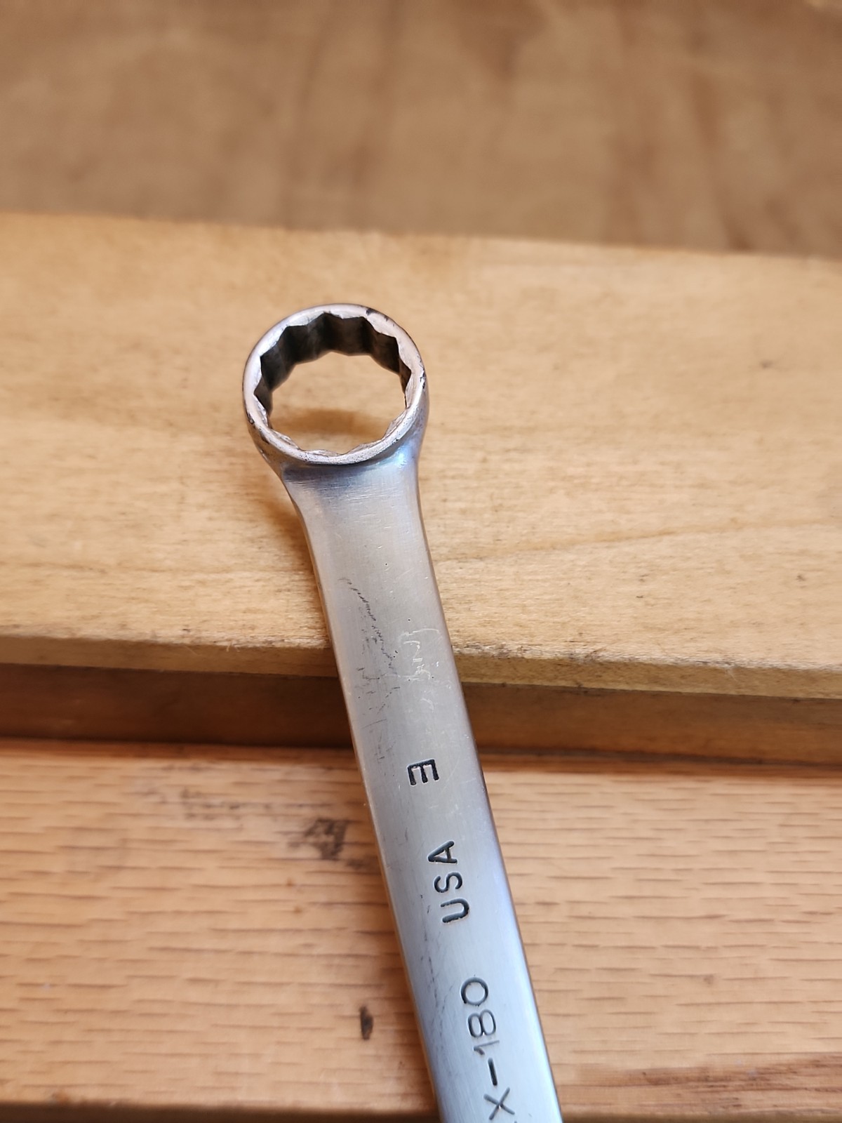 Snap On SAE 12 Pt Combination Short Wrench 9/16″ OEX-180 Vintage 1963 Date Code