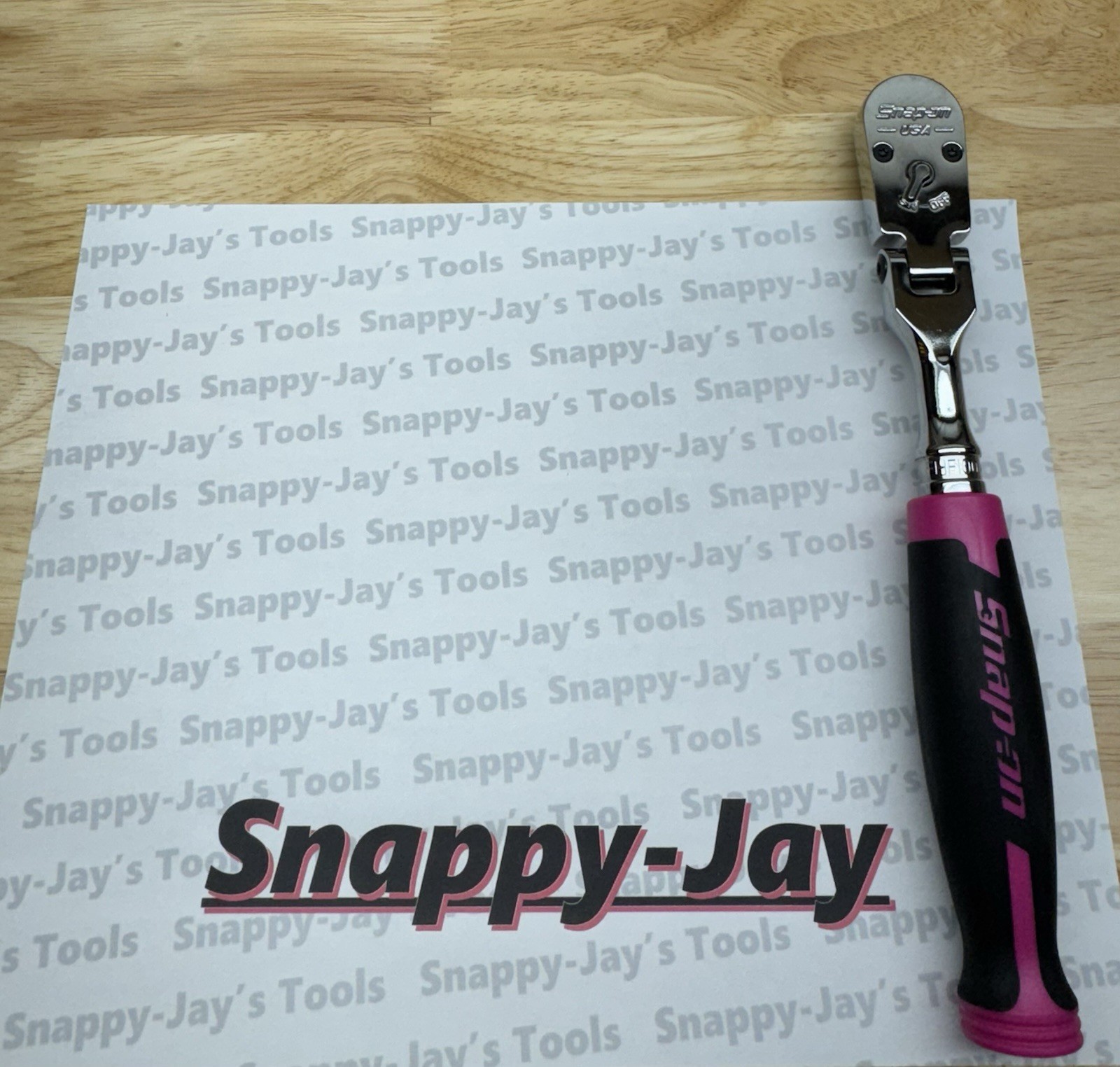 Snap-on Tools USA NEWEST 3/8″ Drv 100 Tooth PINK Soft Grip Flex Ratchet FHF100P