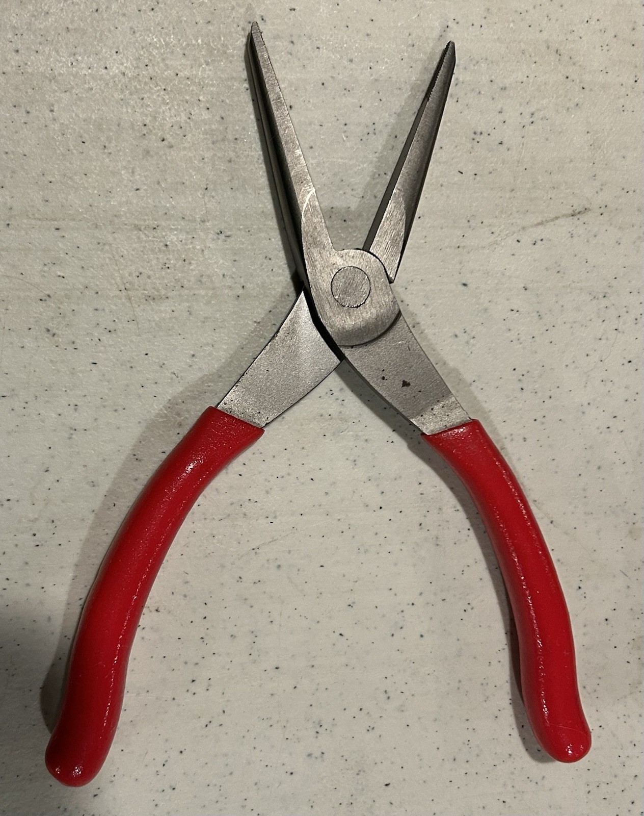 NOS. Snap On 8″ Needle Nose Pliers Red Soft Grip Handle 96CF USA