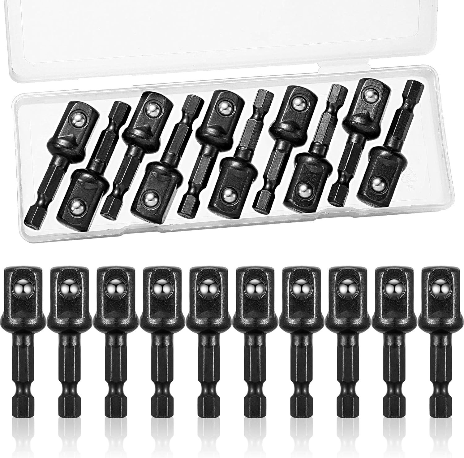 Square Socket Adapter 1/2 Inch Drive 12 Pieces High Speed Steel