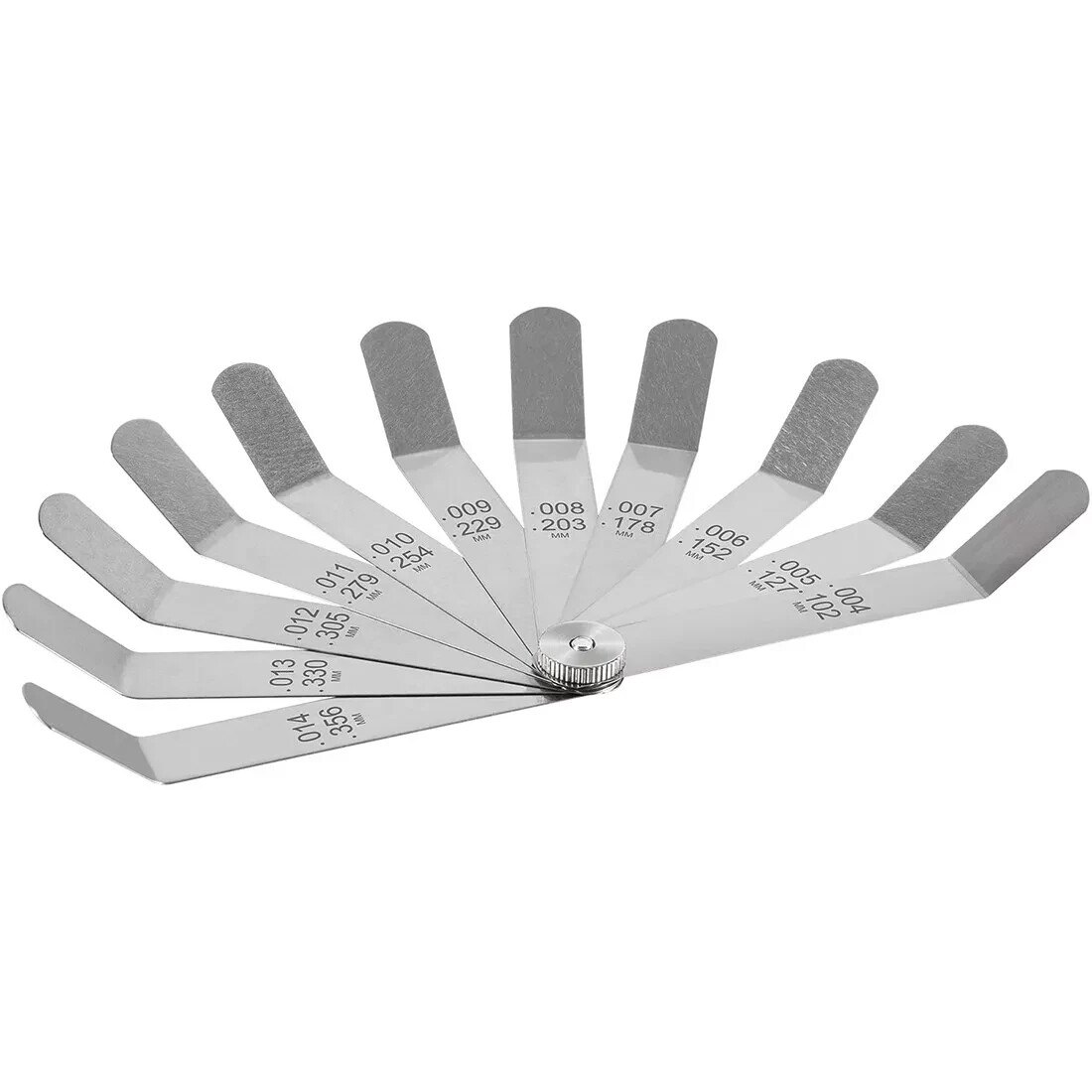 A308 Offset Valve Tappet Gauge 11-Blade Feeler Gauge Kit Sizes 0.004″ to 0.014″