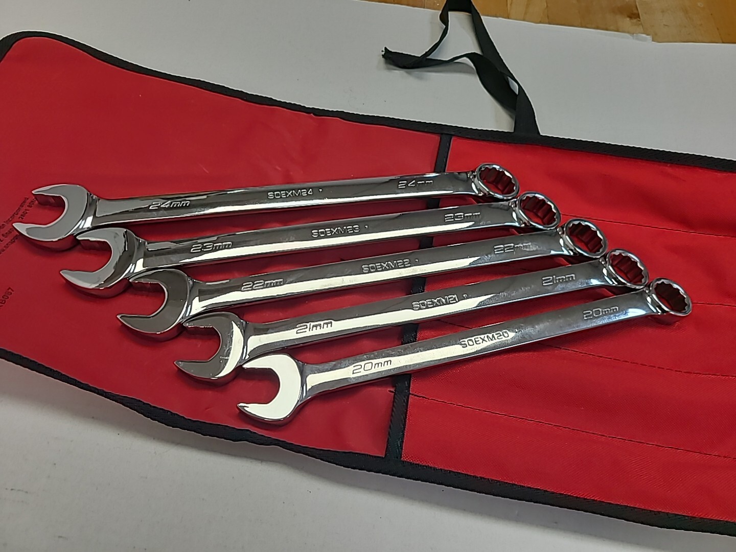 New Snap-on™ Tools SOEXM705 pc 20–24mm 12 Pt Flank Drive® Plus Metric Wrench Set