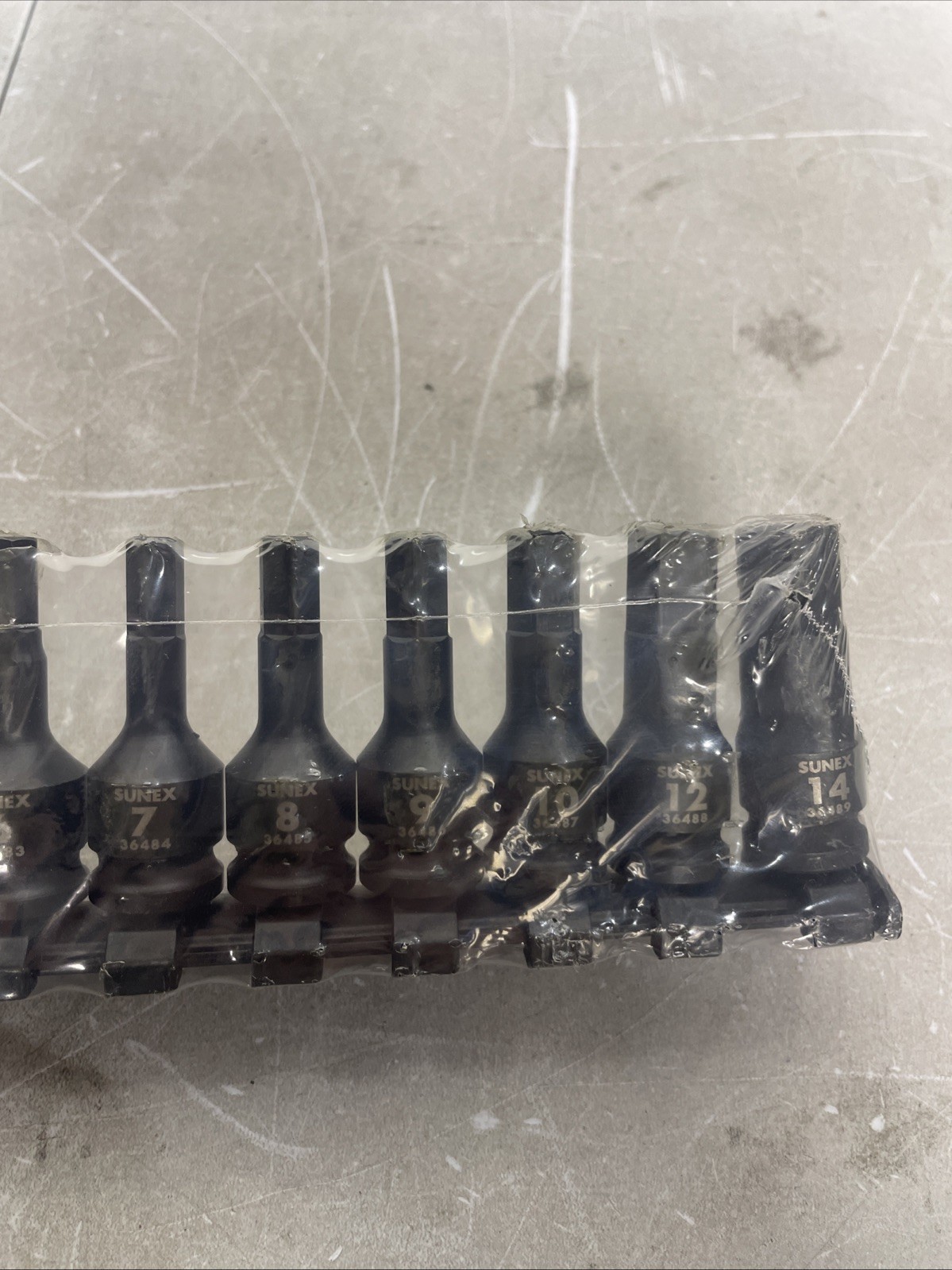 sunex 3/8” drive hex set 16 pcs 1/4”-5/8” and 4mm-14mm