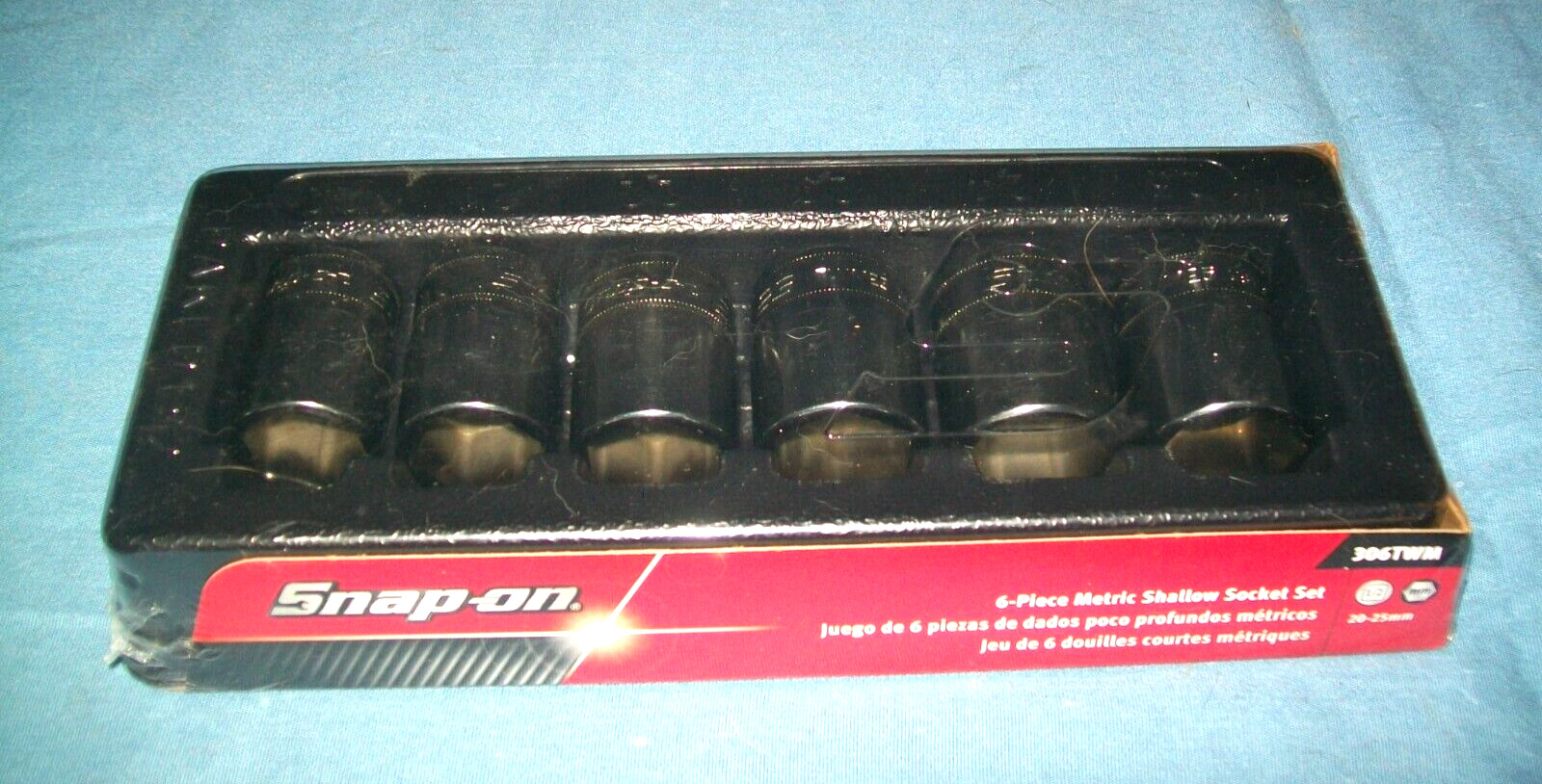 New Snap-on™ 1/2″ drive 20 thru 25 mm 6-point Shallow Socket Set 306TWM Sealed