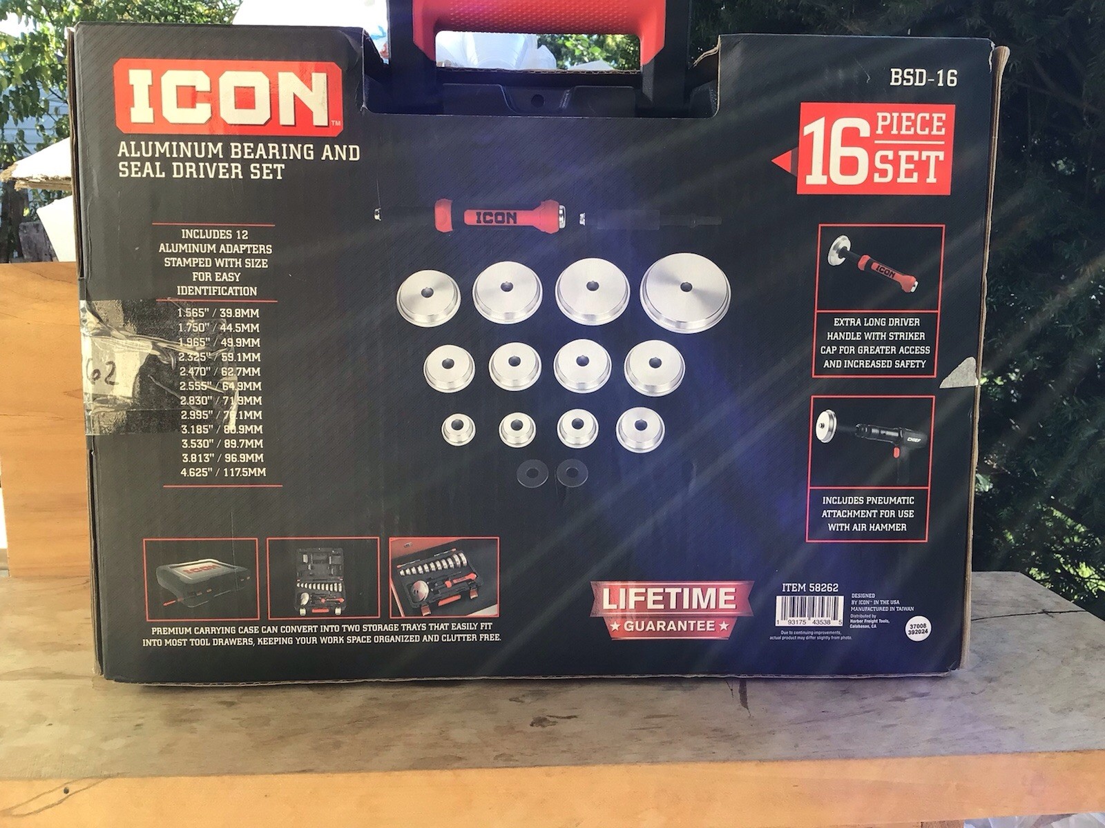 ICON Professional Bearing and Seal Driver Set Aluminum 16 Piece