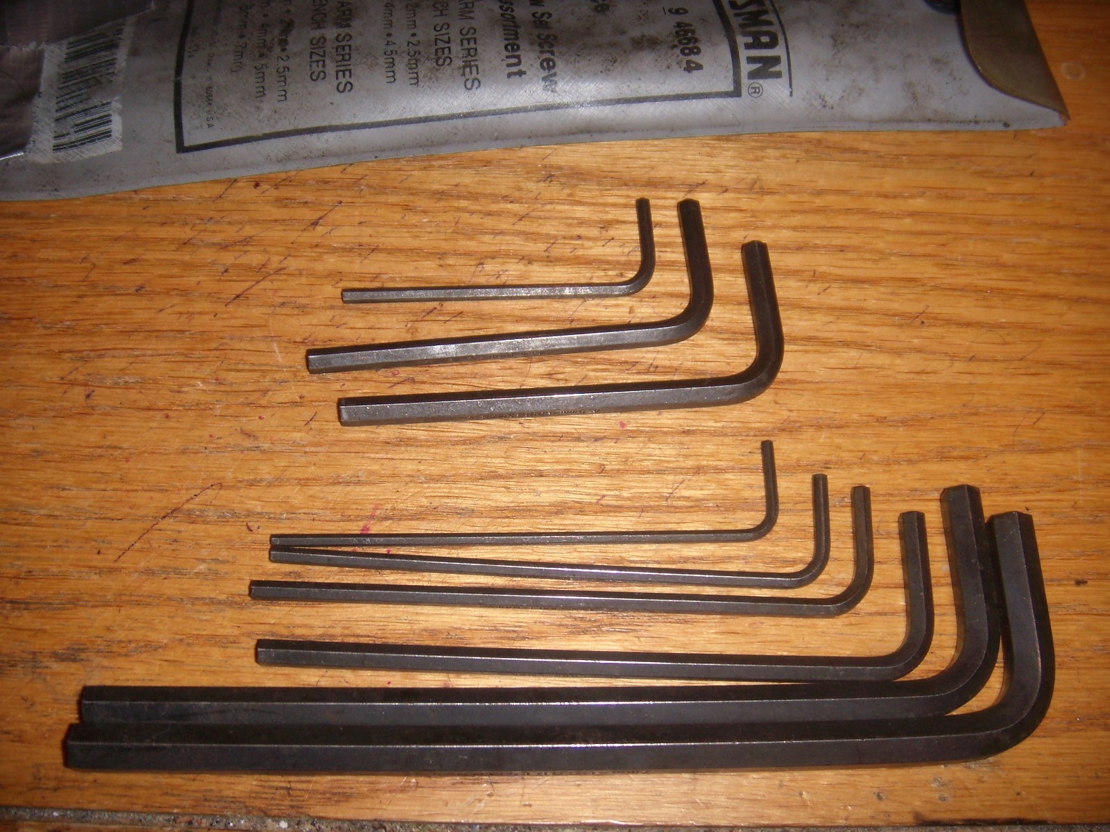 2 VTG CRAFTSMAN 20Pc SAE & 9 METRIC HOLLOW SET SCREW KEY ASST SHORT/LONG ARM