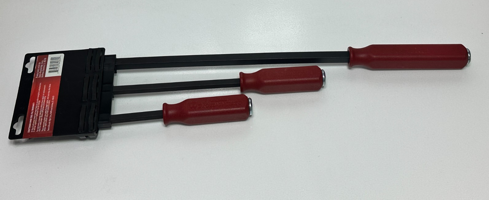 NEW Craftsman USA 43395 3pc RED Hard Handle Strike Cap Pry Bar Set – 12″ 17″ 25″