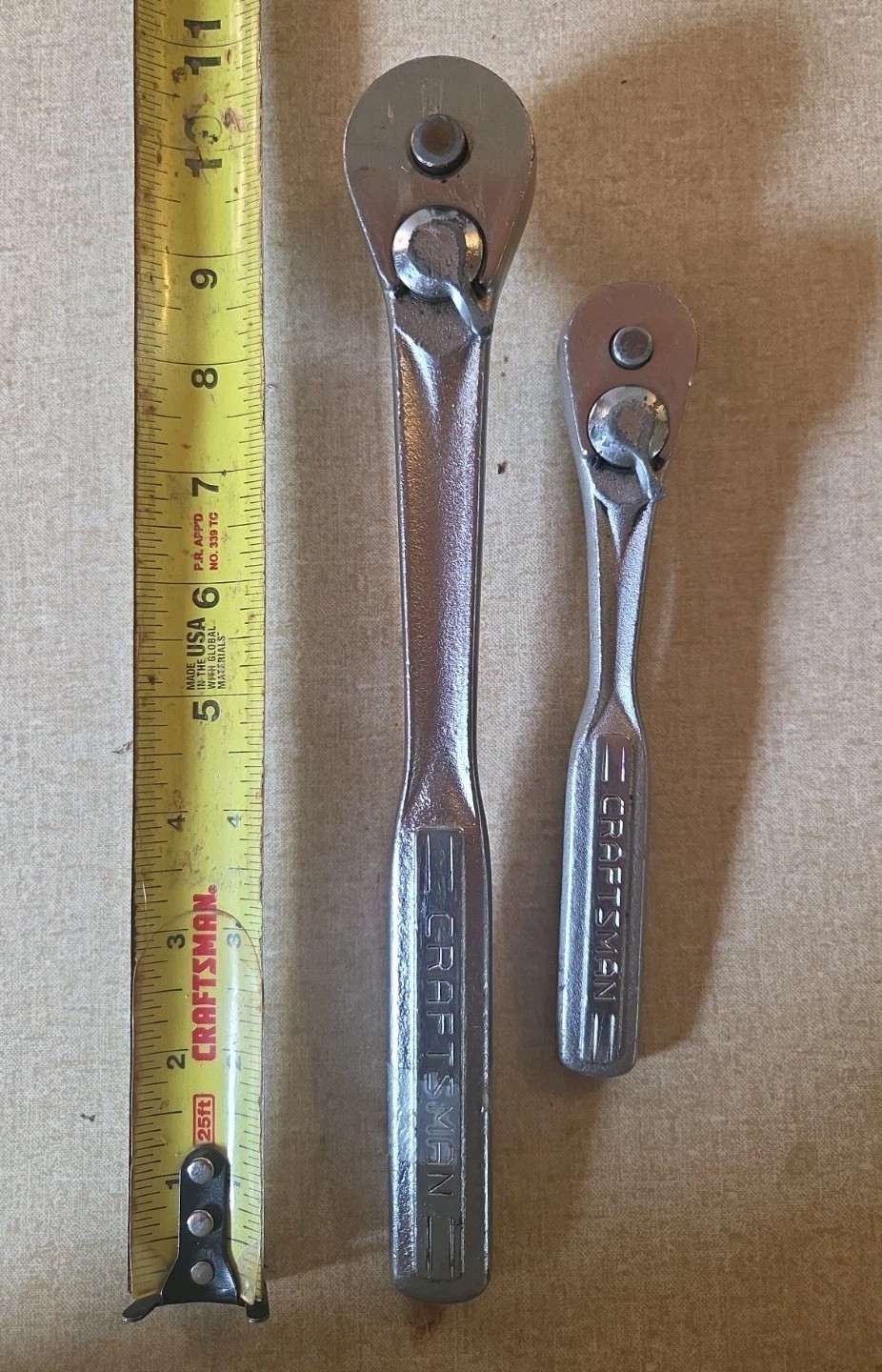 Vintage Craftsman USA Ratchet Set 3/8″ and 1/2″ Drive V Series With Oil Port