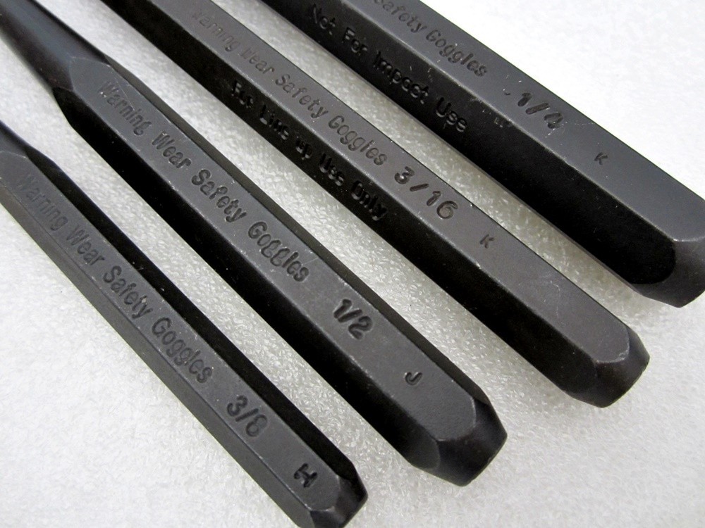 Vintage Craftsman 13pc Punch & Chisel Set Black Oxide WF Made in USA
