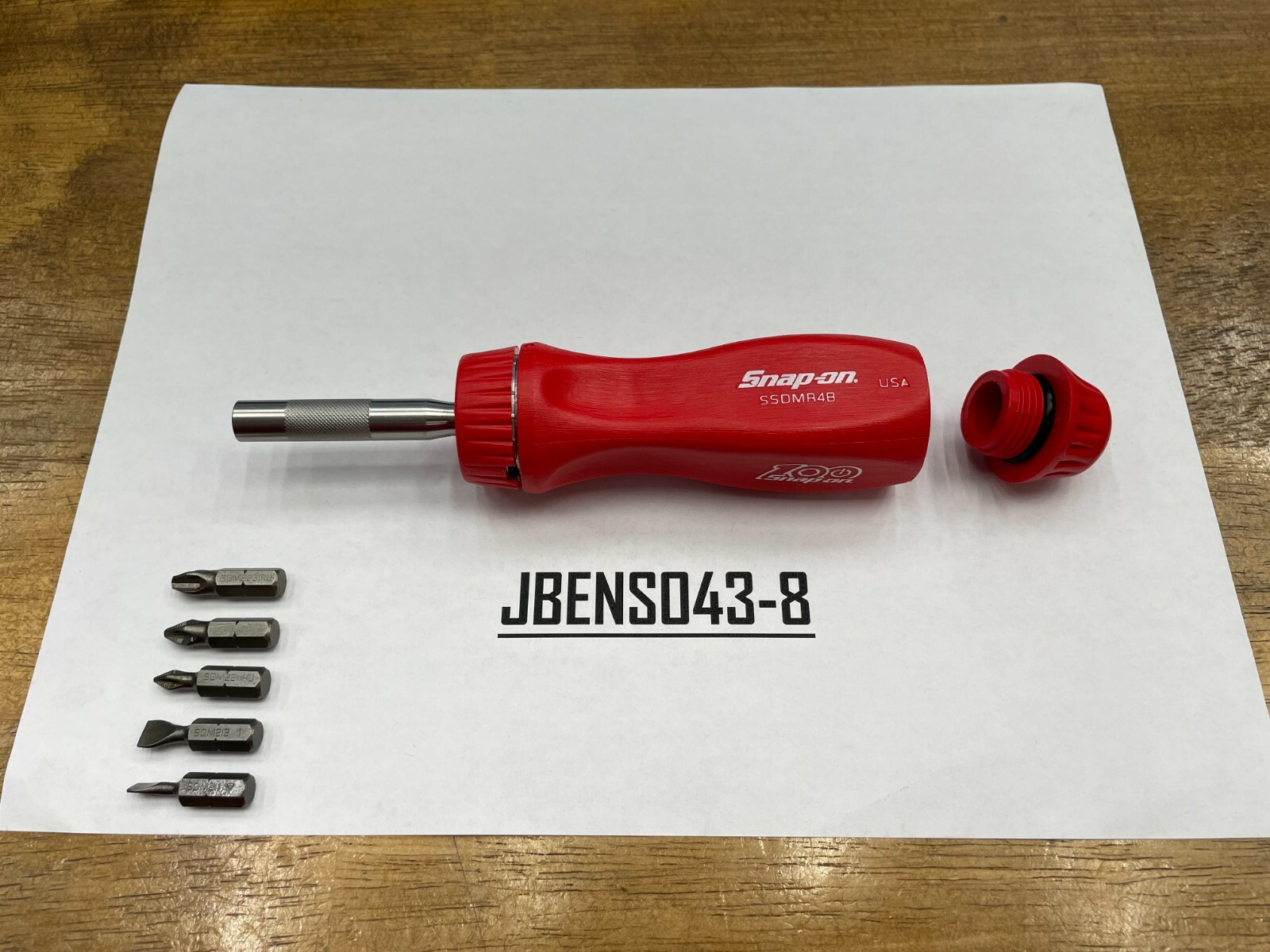 Snap-on Tools CLASSIC RED 100th Hard Grip Stubby Shaft Ratcheting Screwdriver