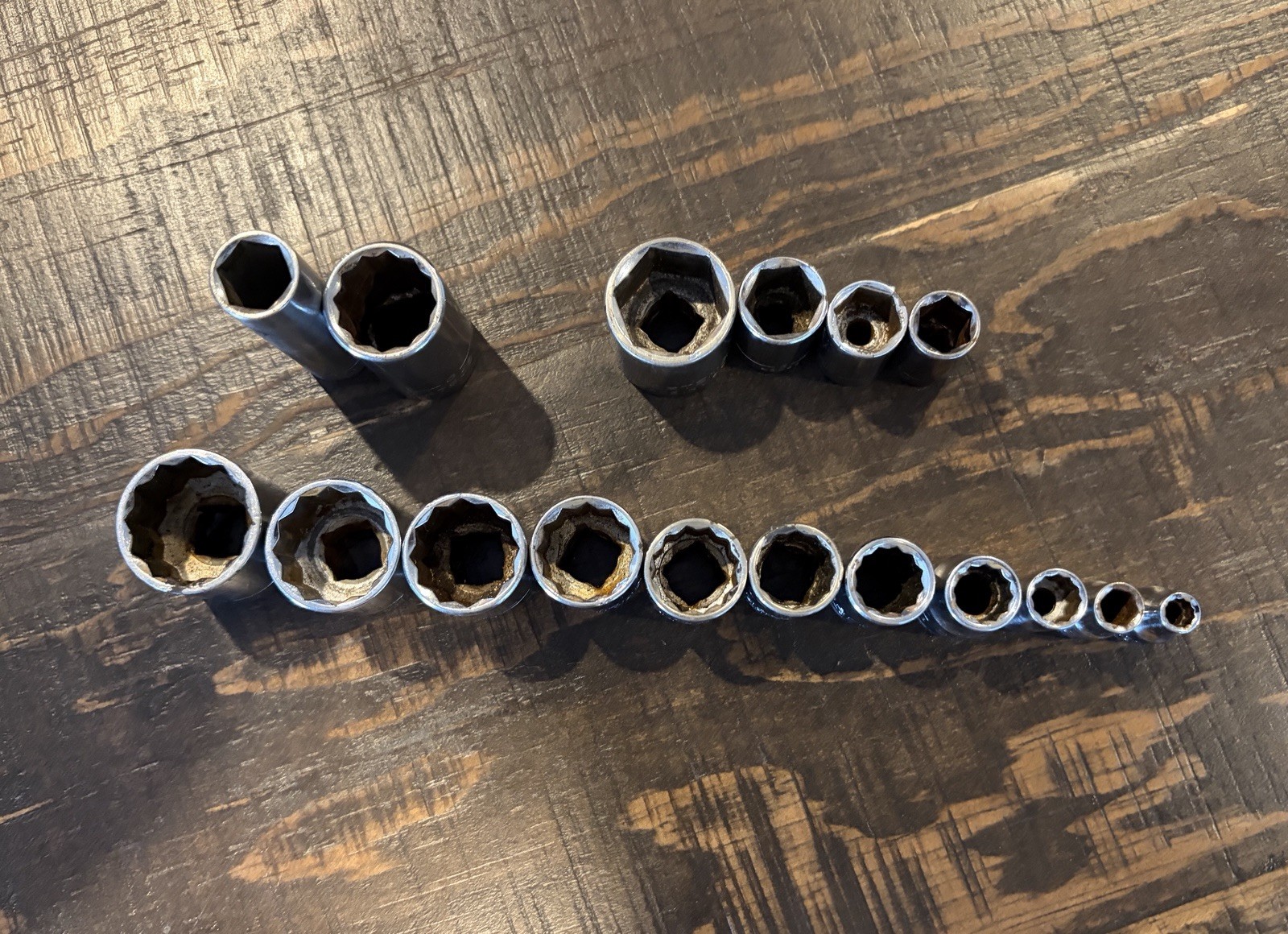 CRAFTSMAN Lot G Series SAE 17 Pieces Made in USA Socket