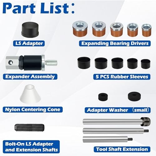 Cam Bearing Install & Removal Tool Kit for Chevy LS & Most Vehicles – Complete S