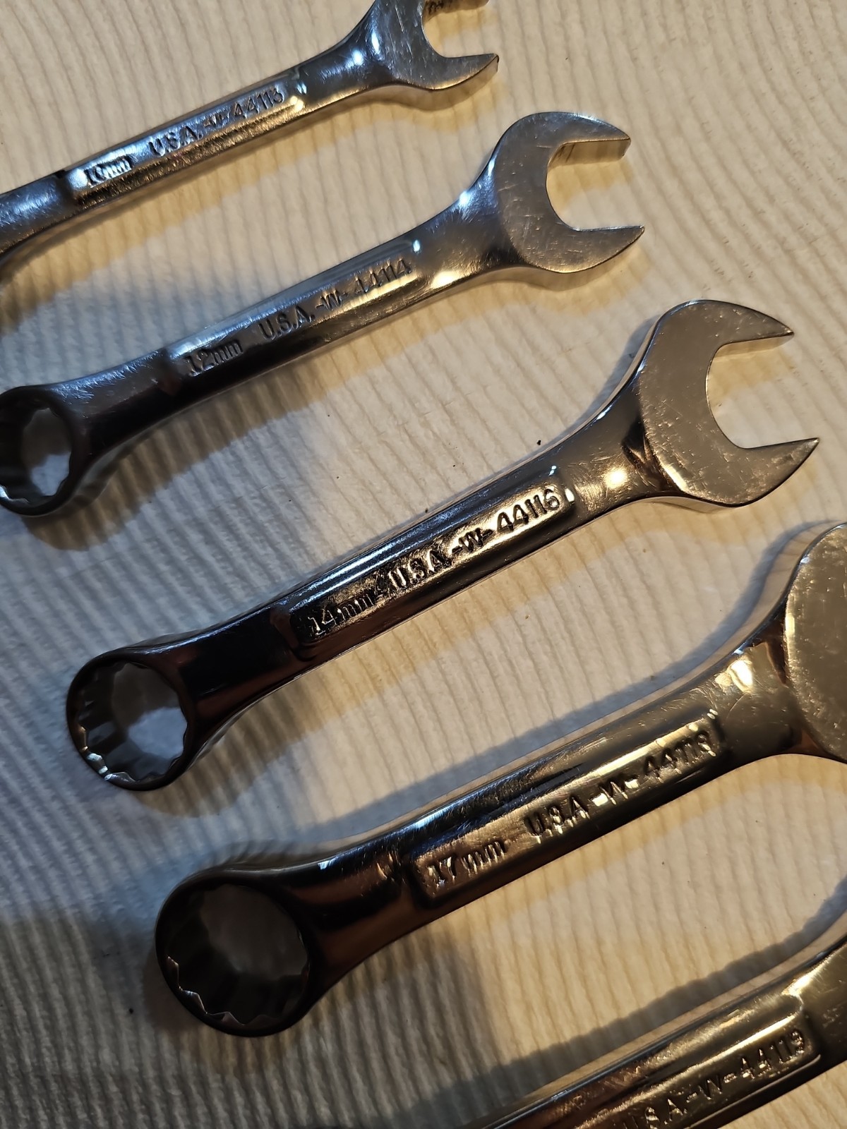 Vintage Craftsman USA -VV- Metric Stubby Wrench Set 10mm-18mm Short Pattern 5-Pc