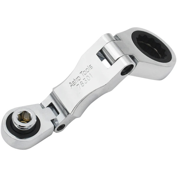 Astro Tools Stubby Ratcheting Flex Head Double Box Wrench (78301)