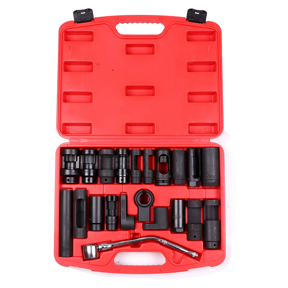 21 Pcs Oxygen Sensor Special Socket Set for Removing Oil Pressure, Vacum