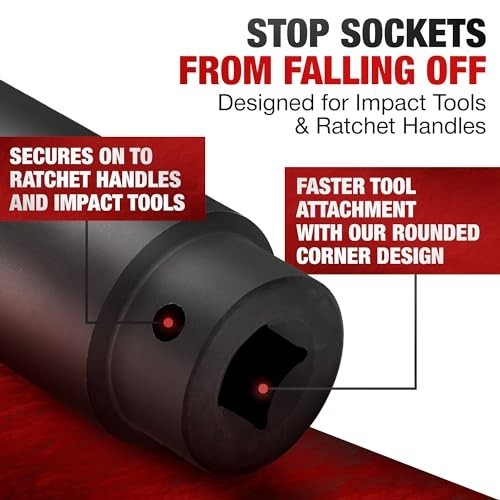 1/2″ Drive 1-7/16″ Deep Impact Socket, Anti-Rounding 6-Point, Heat-Treated CRMO