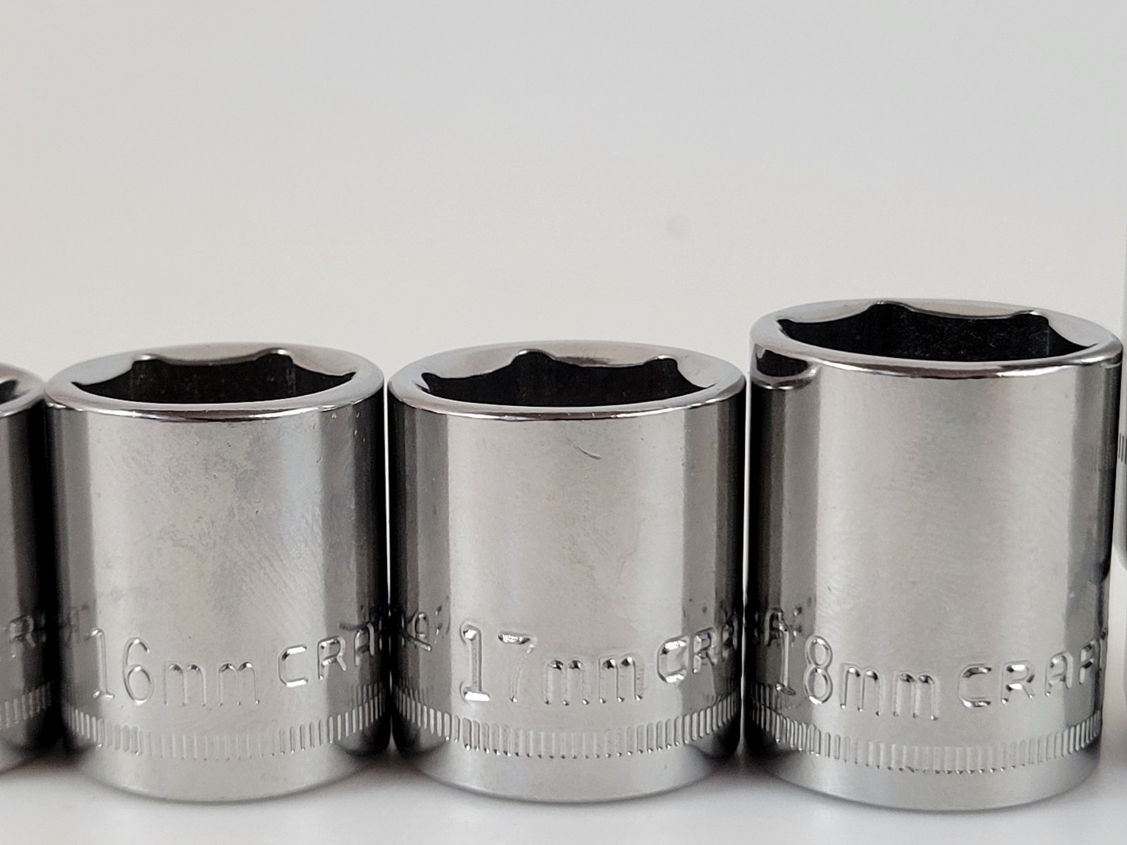 Craftsman S-AF 3/8 Dr. Metric 10 Sockets 10,11,12,13,14,15,16,17,18mm – 6 point