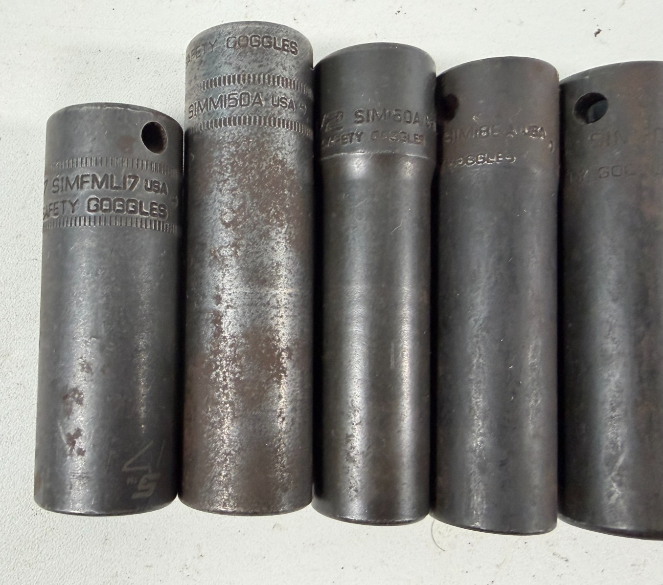 Lot of 8 Snap-On 6 Point Deep Socket Impact -Assorted Sizes See Item Specifics