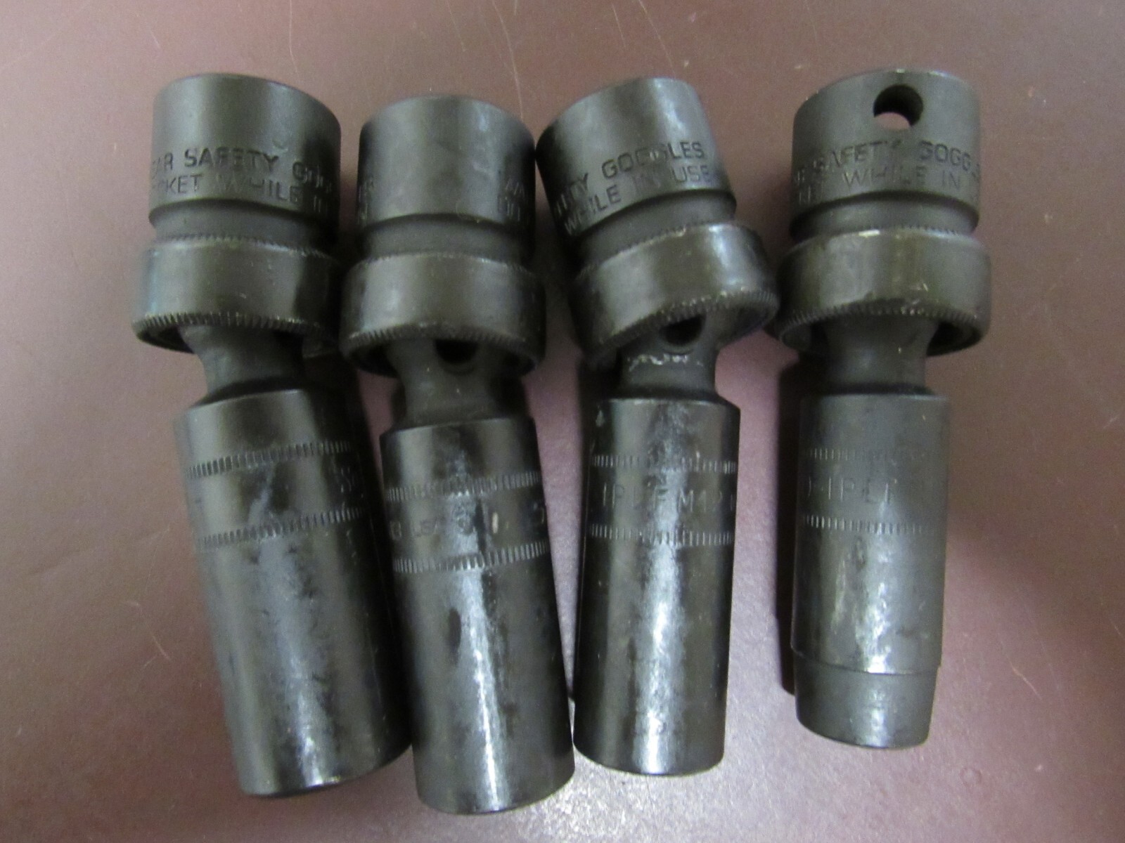 Snap On 4 Pcs (10-14mm) Metric Deep Impact Swivel Socket Set with 3/8″ Dr, I#44
