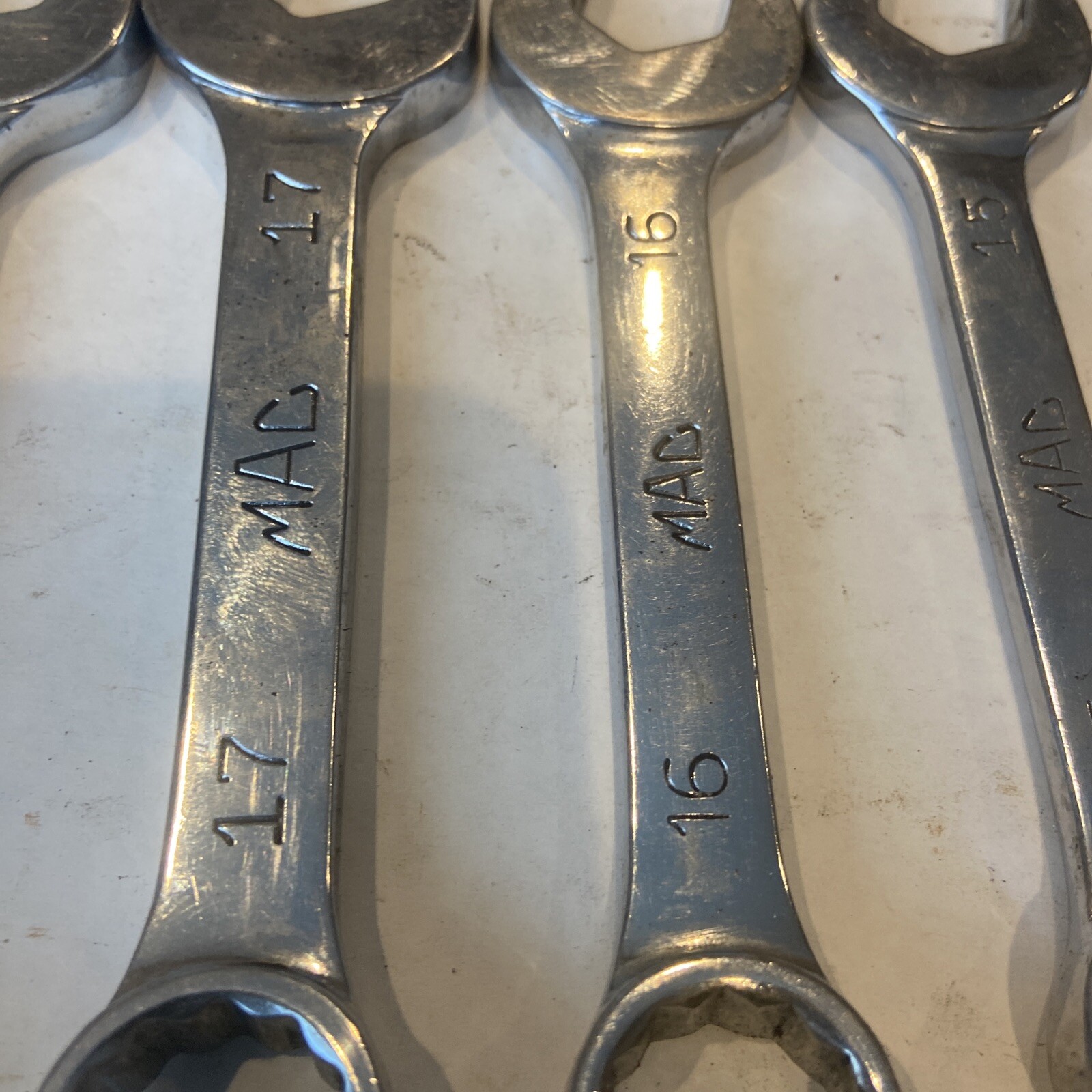 MAC TOOLS METRIC 12-POINT SHORT COMBINATION WRENCH SET 8pcs 12mm Thru 19mm
