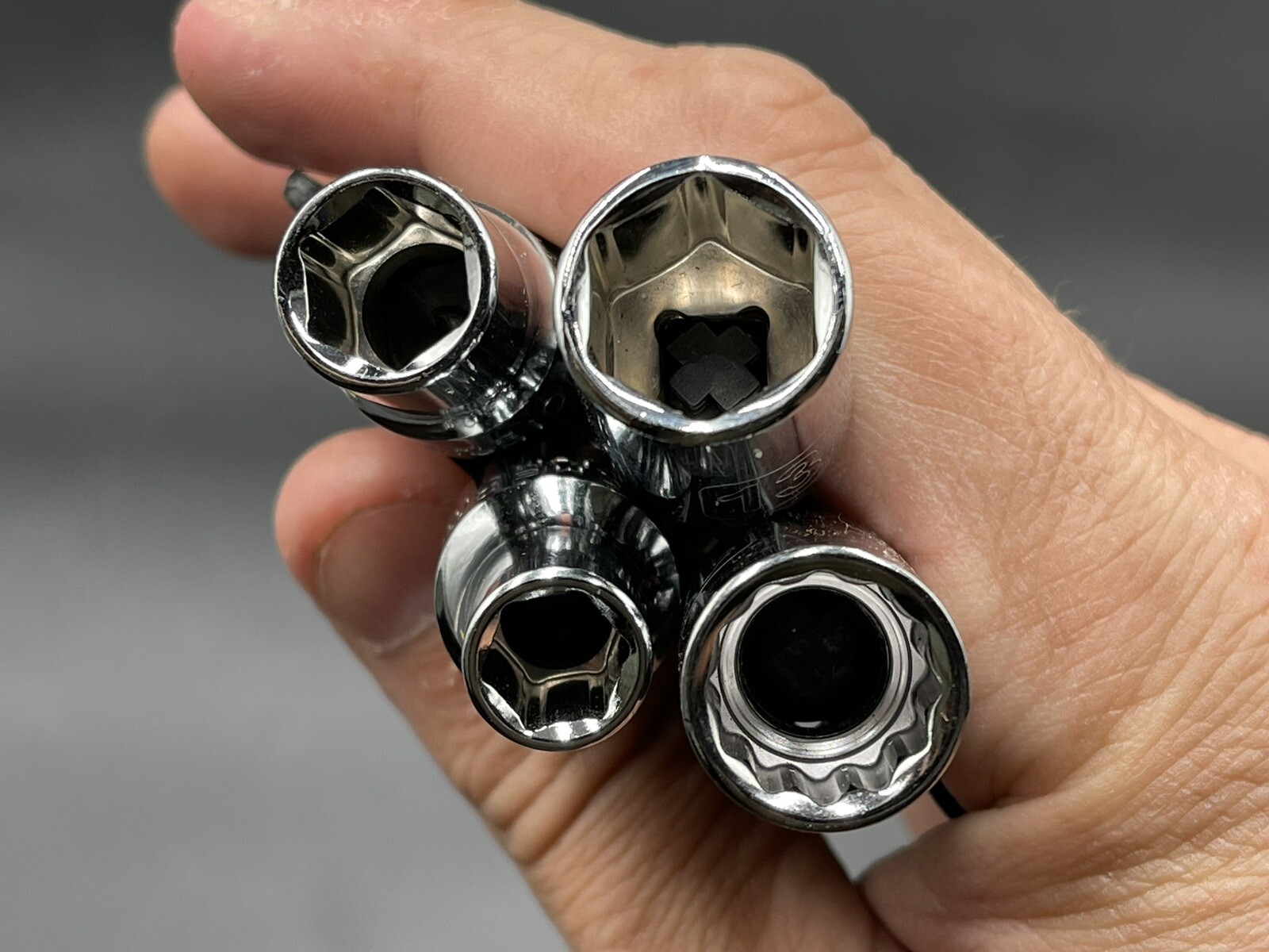 Mixed Lot Of 4 New Metric 3/8 Drive Sockets 6 & 12 Point Vulcan Master Mechanic