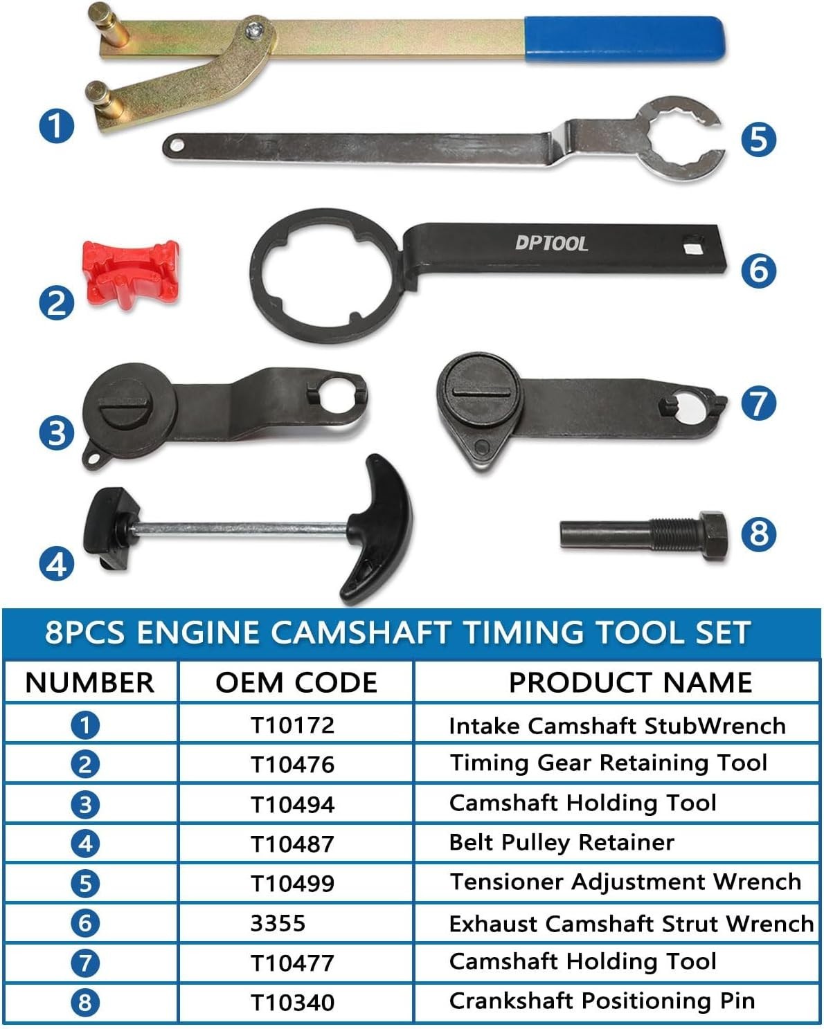 DPTOOL Engine Crankshaft Camshaft Timing Tool Set for VAG EA211 Audi VW *READ*