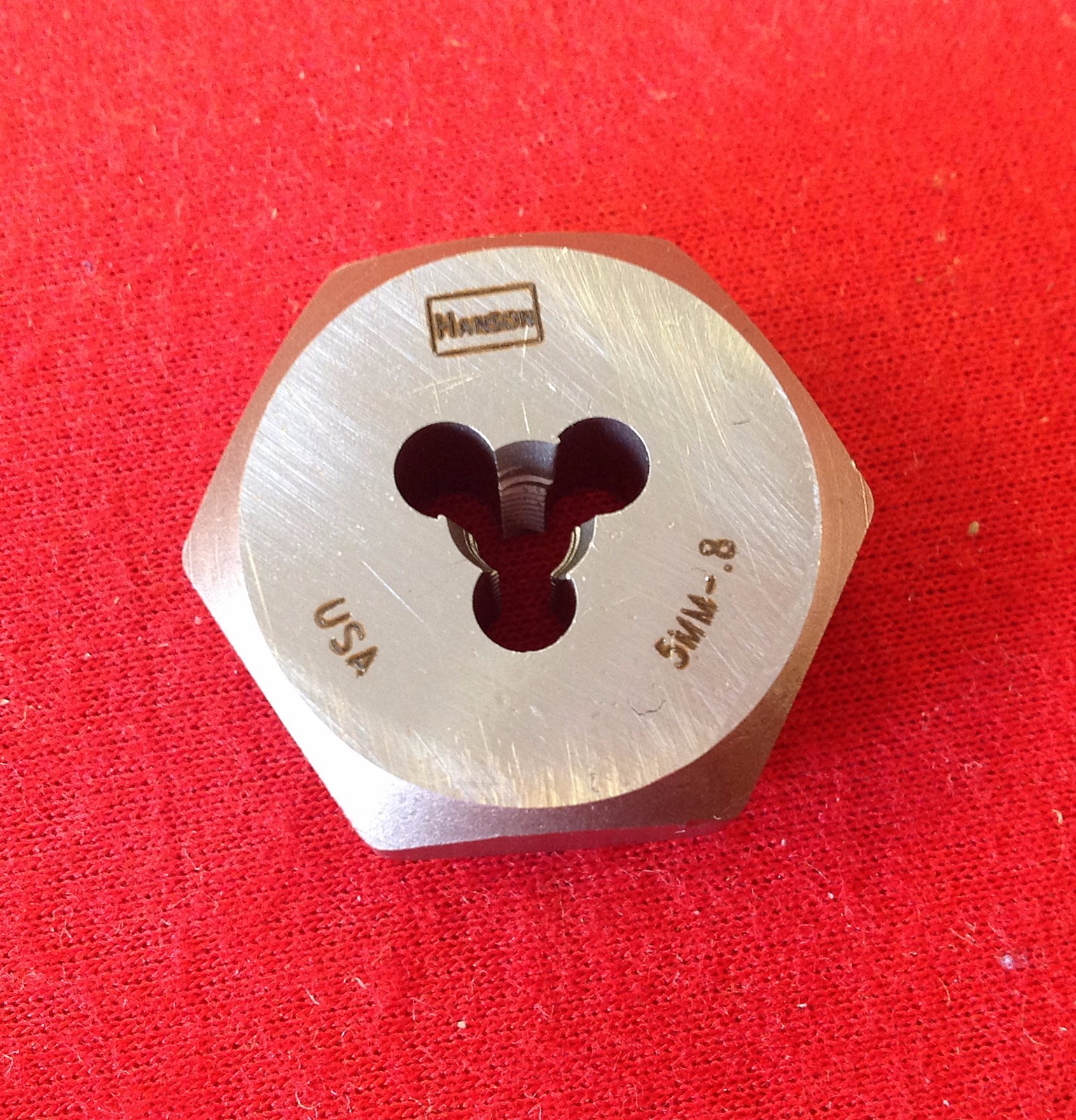 M5 X 0.80 X 1″ Hex Die Irwin 6622 5MM 0.8 CS USA RH CS Metric