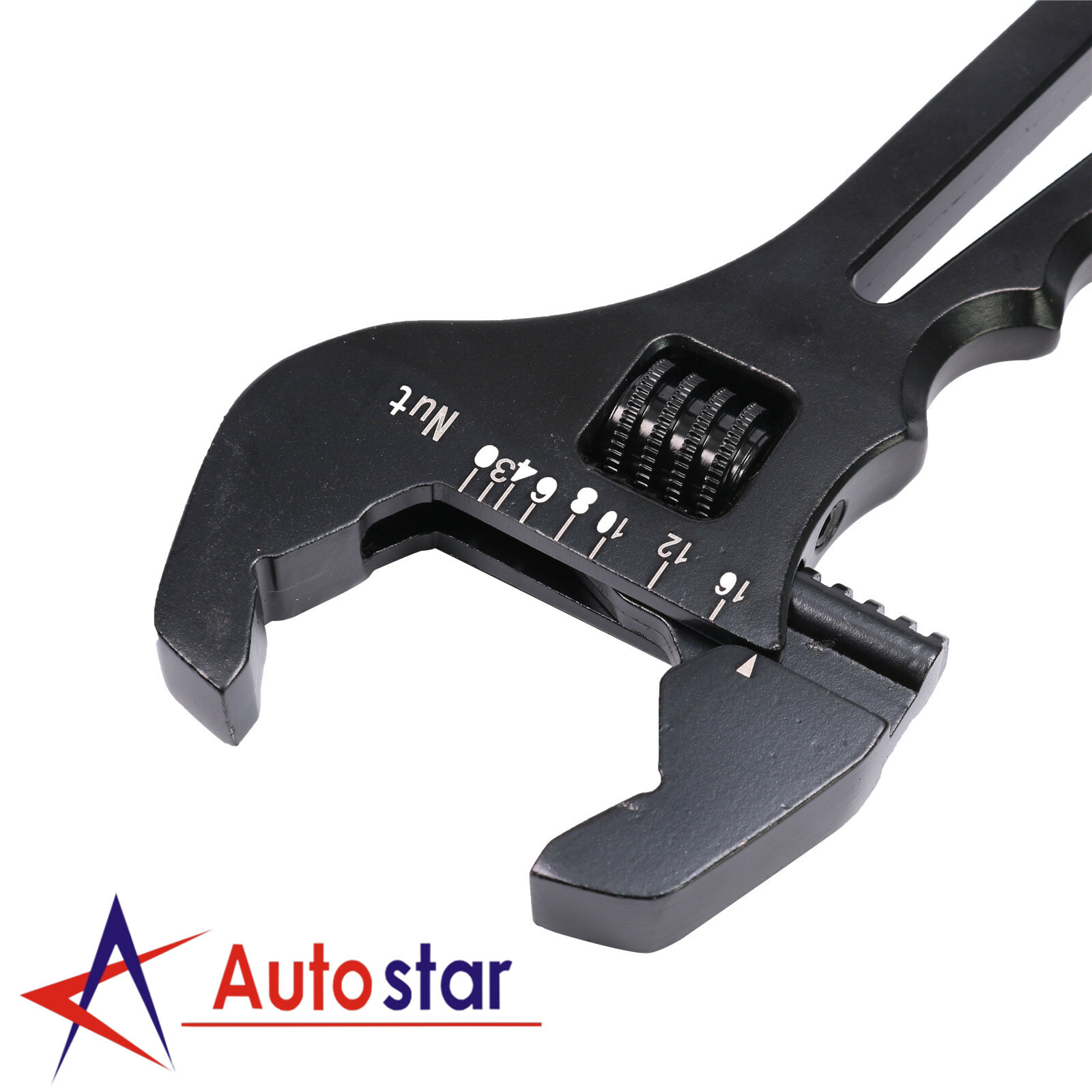 3AN To 16AN Adjustable Wrench Black Aluminum Tool Spanner For Hose End Fitting
