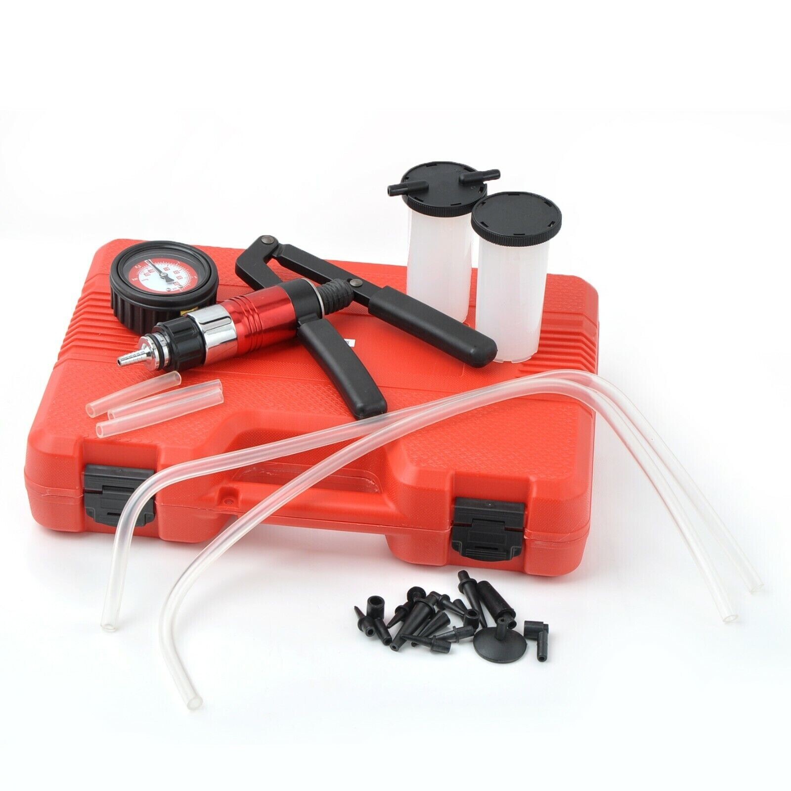 Hand Held Vacuum Pressure Pump Tester Brake Fluid&Hydraulic Systems Bleeding Set