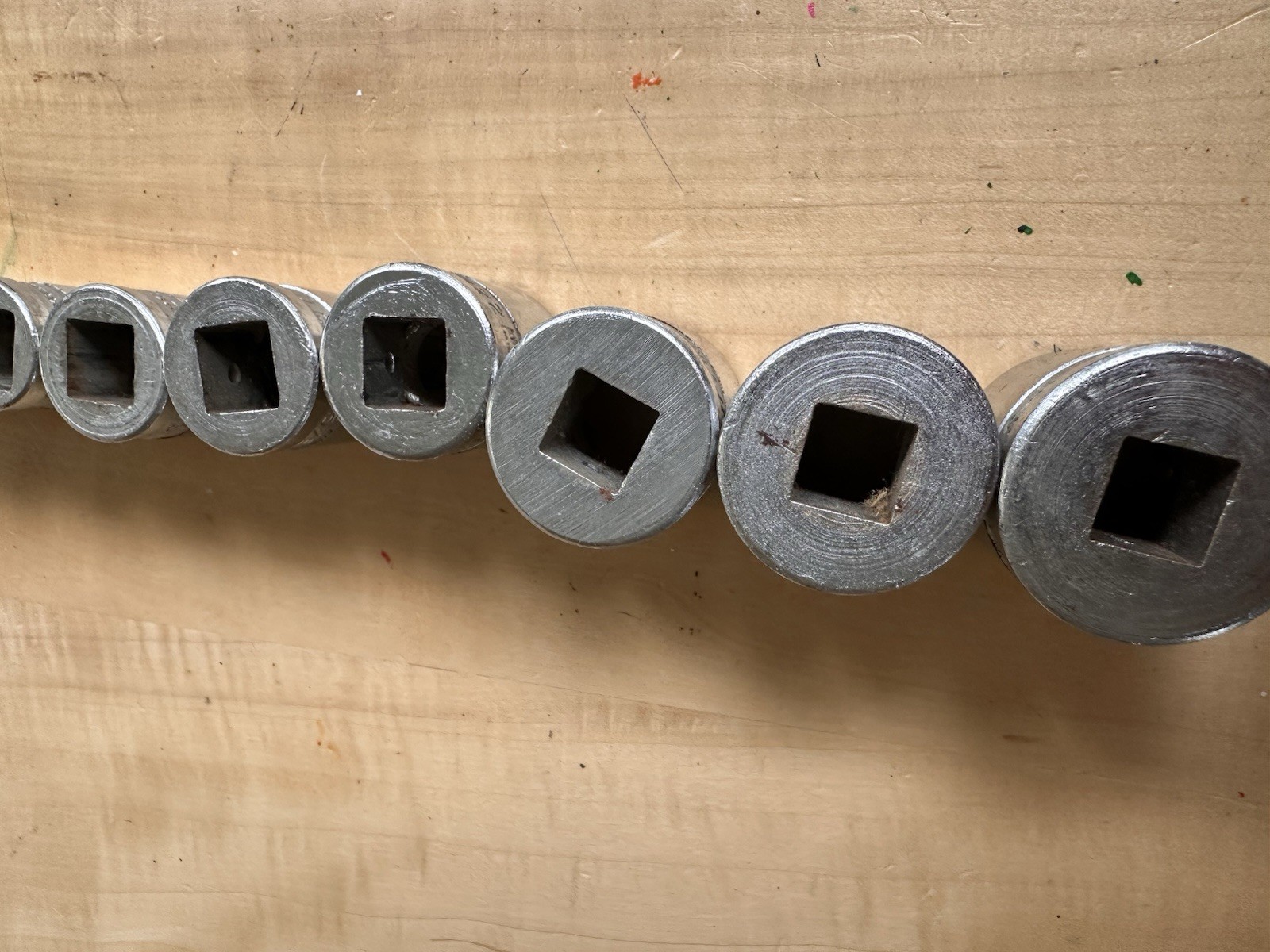 Armstrong Socket Lot 1/2 Inch Drive Double Square 8 Point SAE