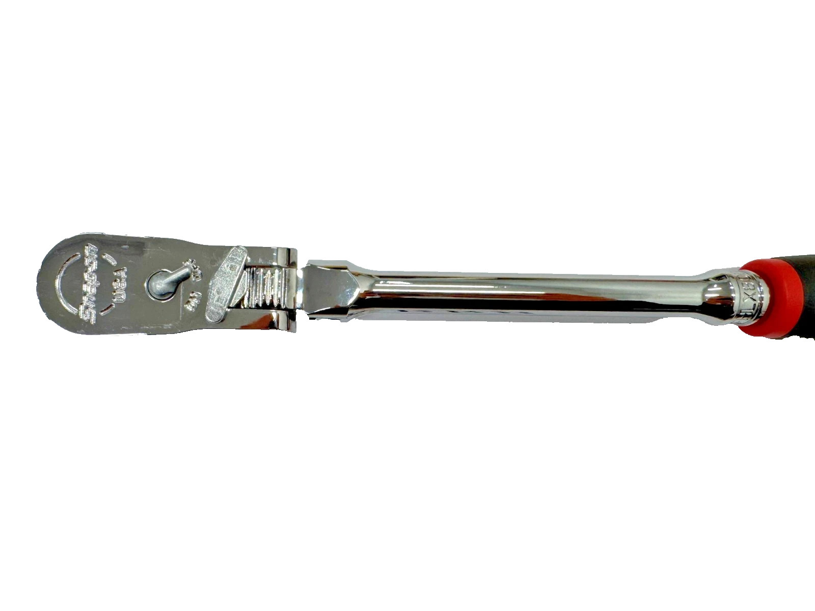 Snap-on Tools LOCKING 3/8″ Drive RED Soft Grip Long Flex Ratchet FHLX80B USA NEW