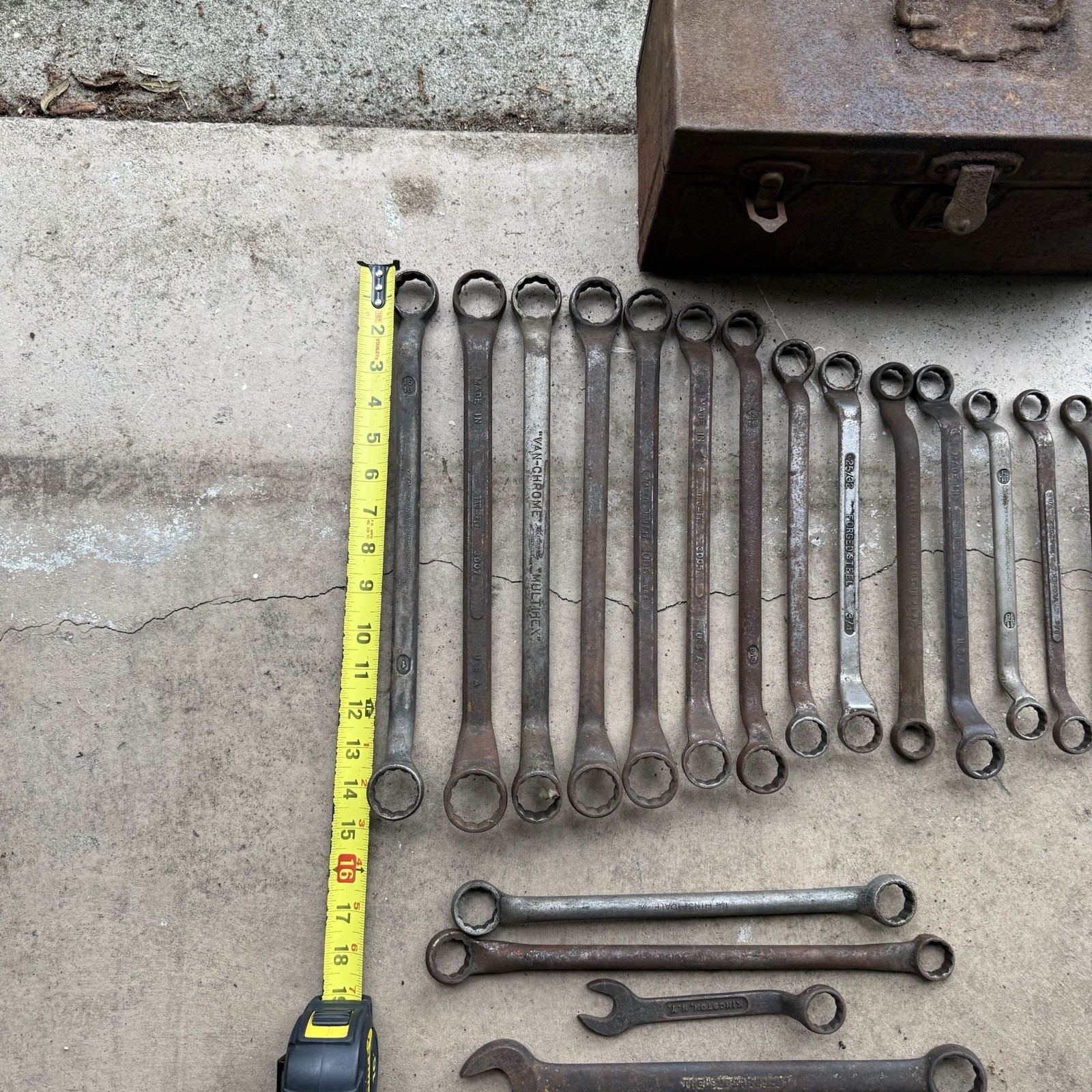 Vintage Offset Box End Wrenches (Lot Of 22) Various Brands & Sizes – Made In USA