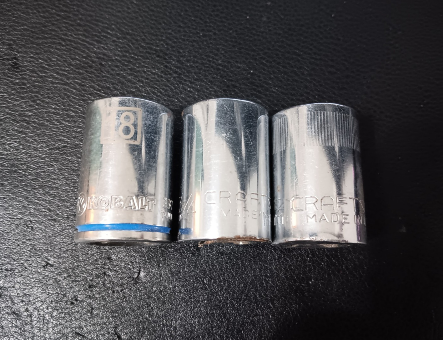 3 Sockets 12 Point 1/2″ Drive -G- Craftsman 3/4″ 47508 19mm 44238 + Kobalt 18mm