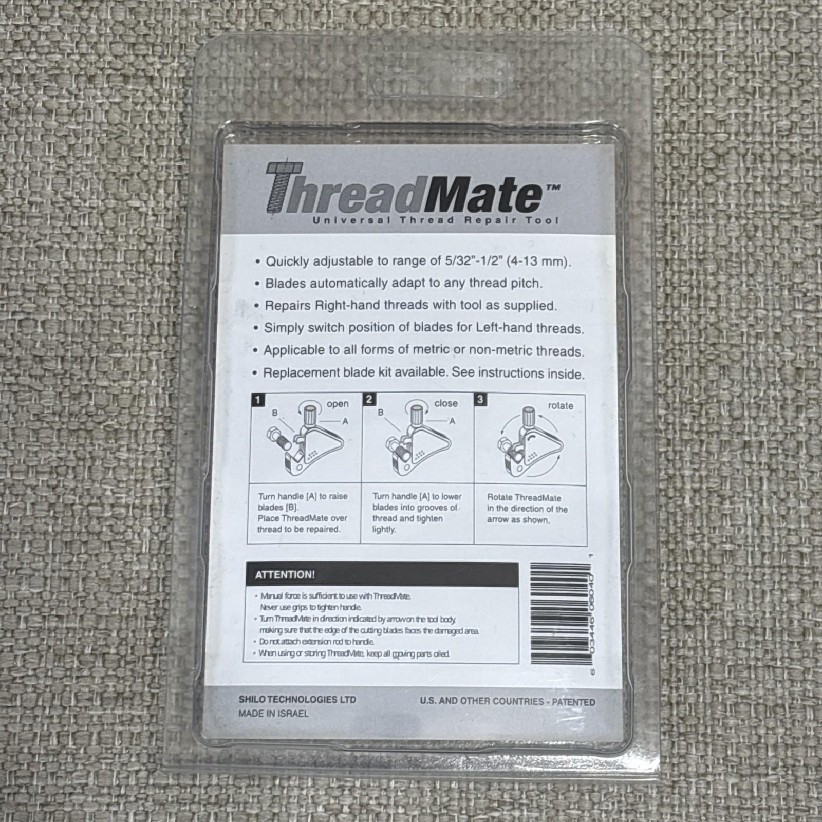 NES 06040 External ThreadMate External Thread Repair Tool 5/32–1/2in (4–13mm)