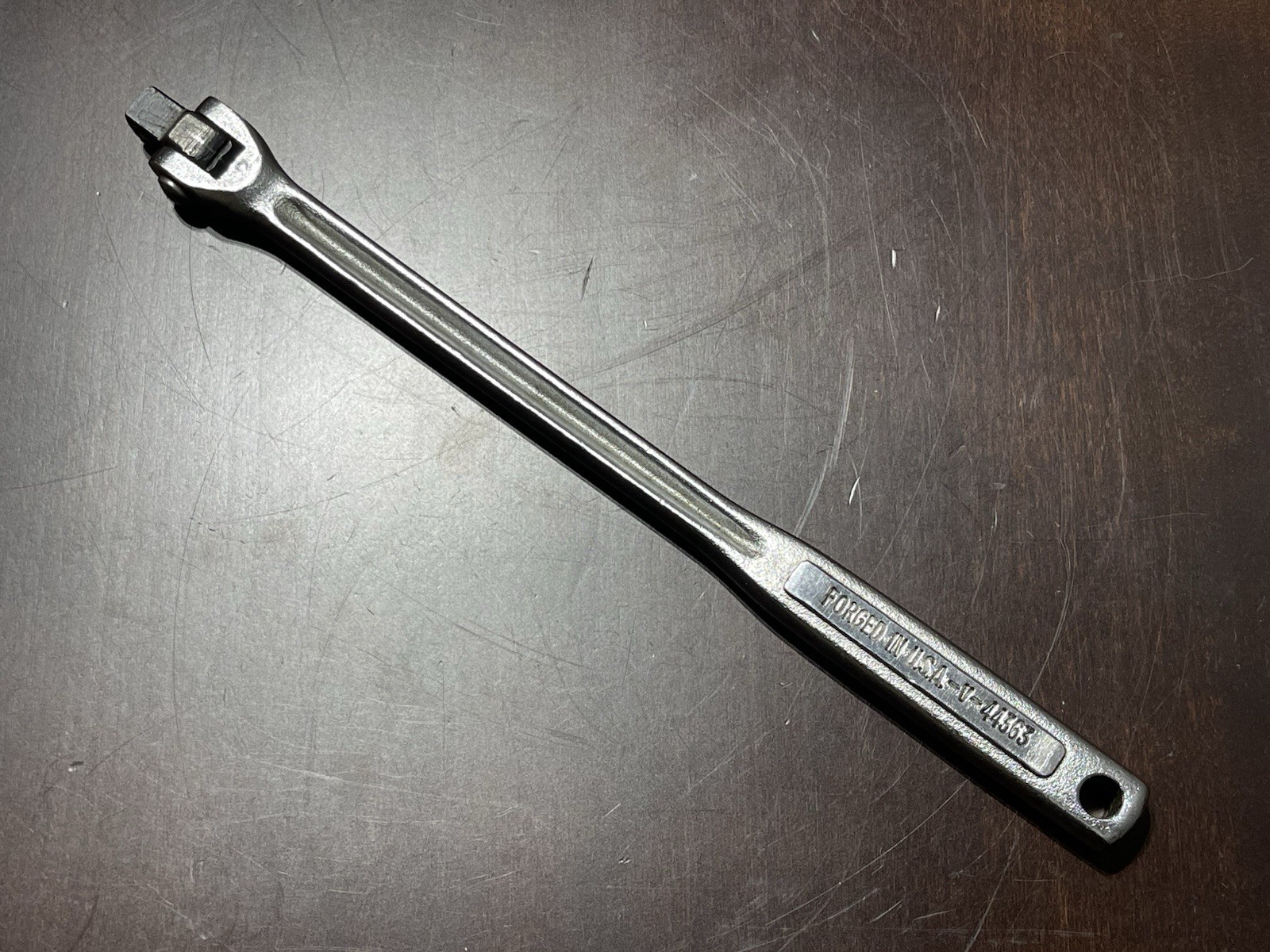 Vintage Craftsman 3/8 inch drive flex head breaker bar, -V- 44363 Forged in USA
