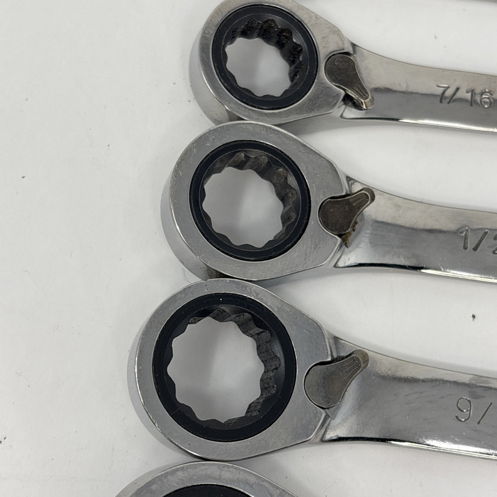 Craftsman SAE Ratcheting Wrench Set 12 Point Reversible 8pc GK F 42404 USA
