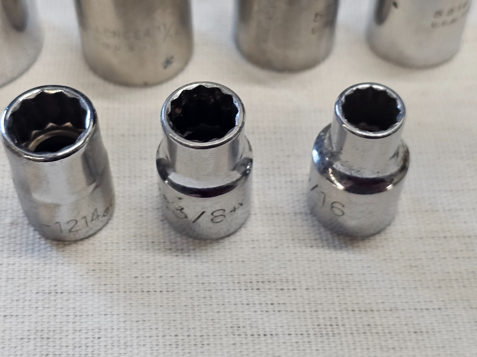 7 Proto Professional Sae Socket Set 3/8″ Drive 7/8 11/16 5/8 9/16 7/16 5/16″ USA