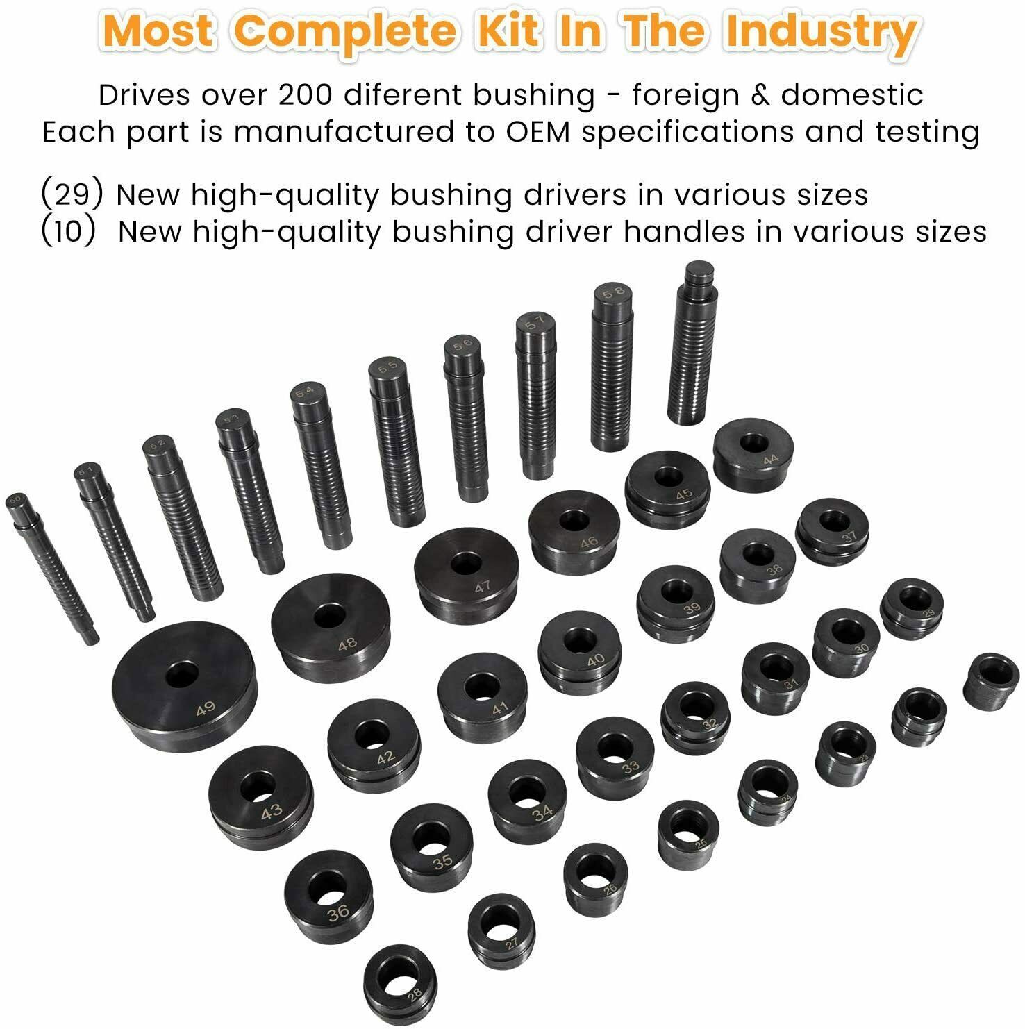 39 PCS T-0220-39 Master Bushing Driver Set For Chrysler GM Ford Transmissions
