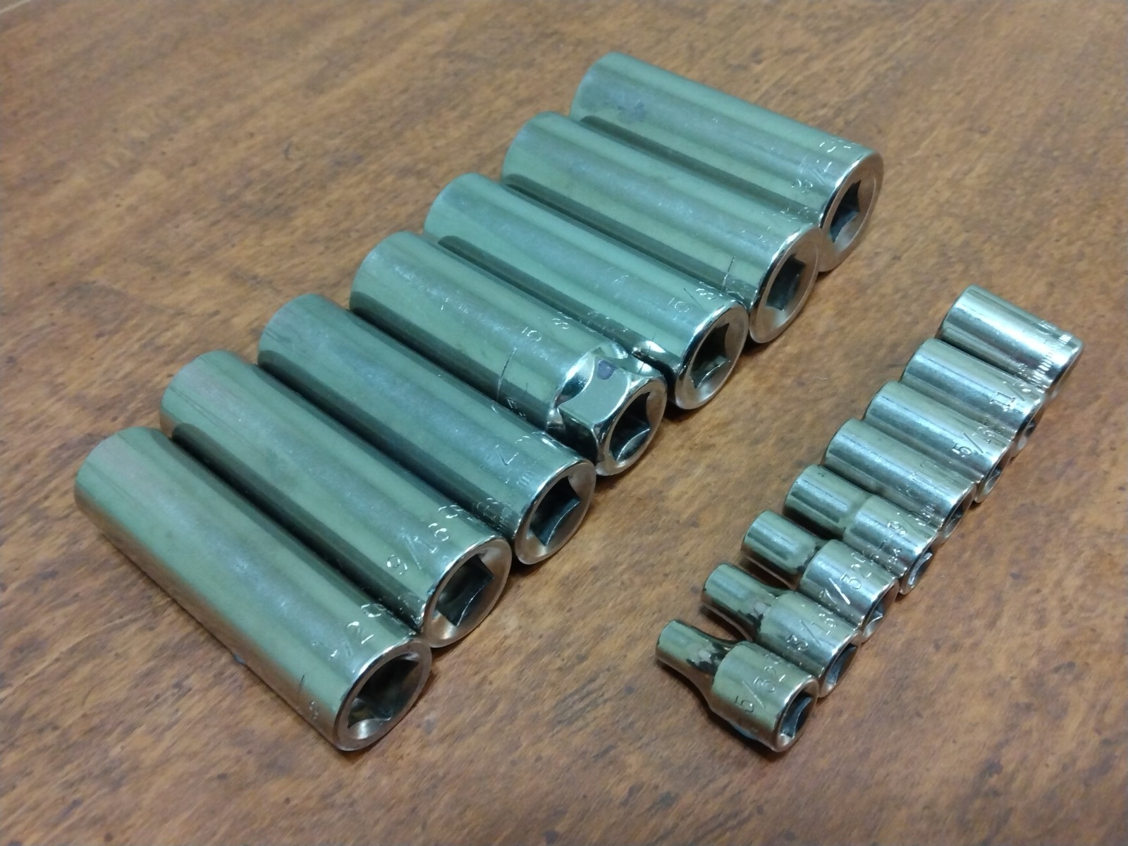 Craftsman Lot of 15 Sockets Marked «G» Various Sizes
